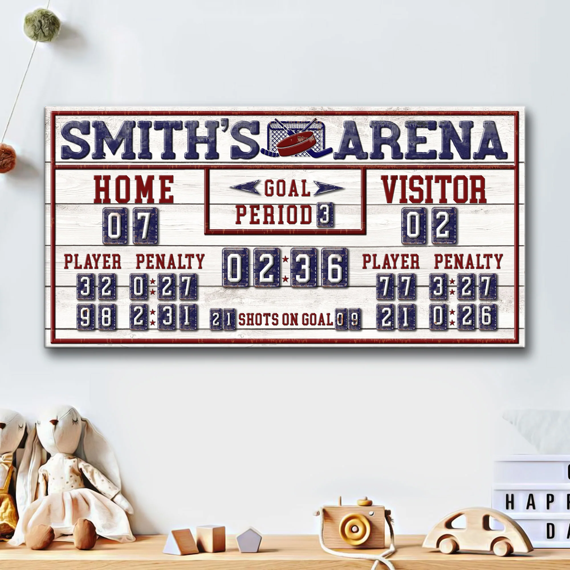 Personalized Hockey Scoreboard Sign - Image 2