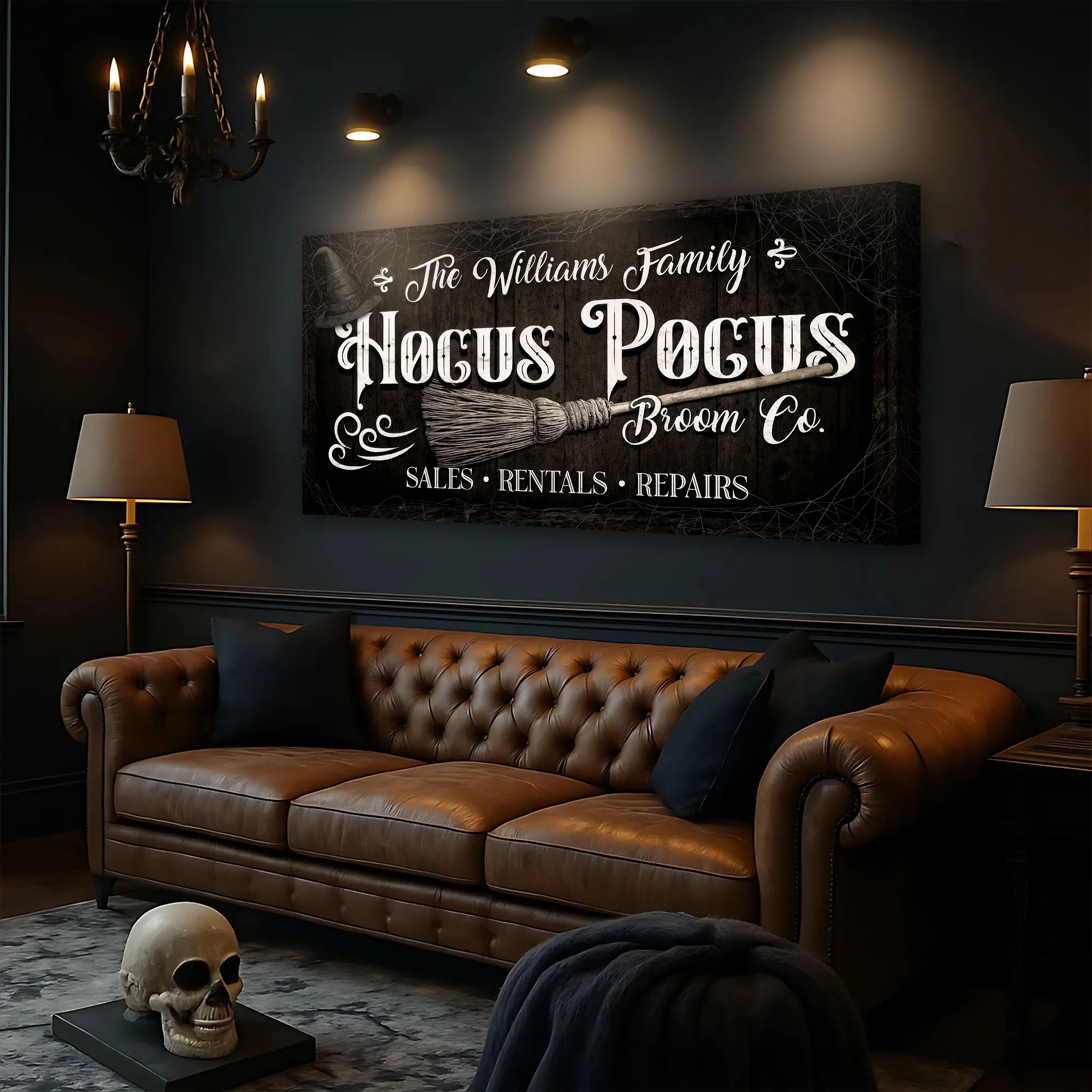 Personalized Hocus Pocus Broom Co. Wall Sign - Image 3