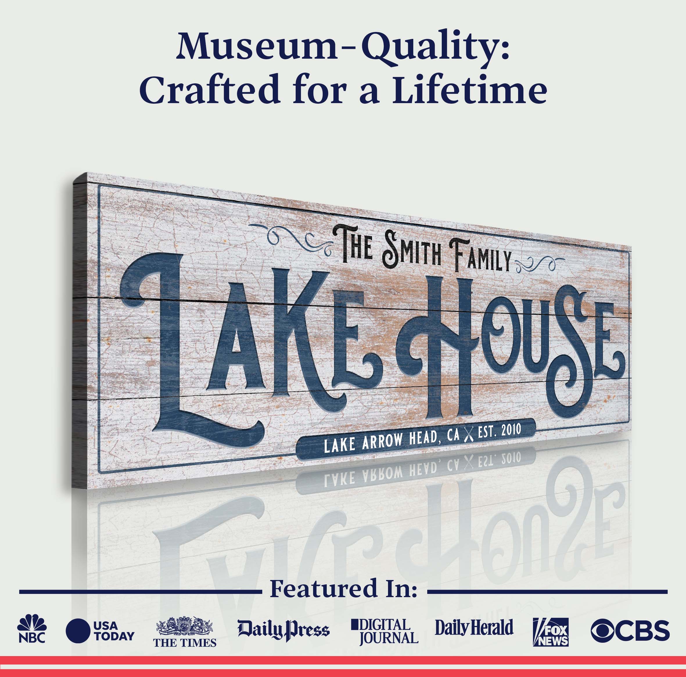 Personalized Lake House Sign III - Image 4