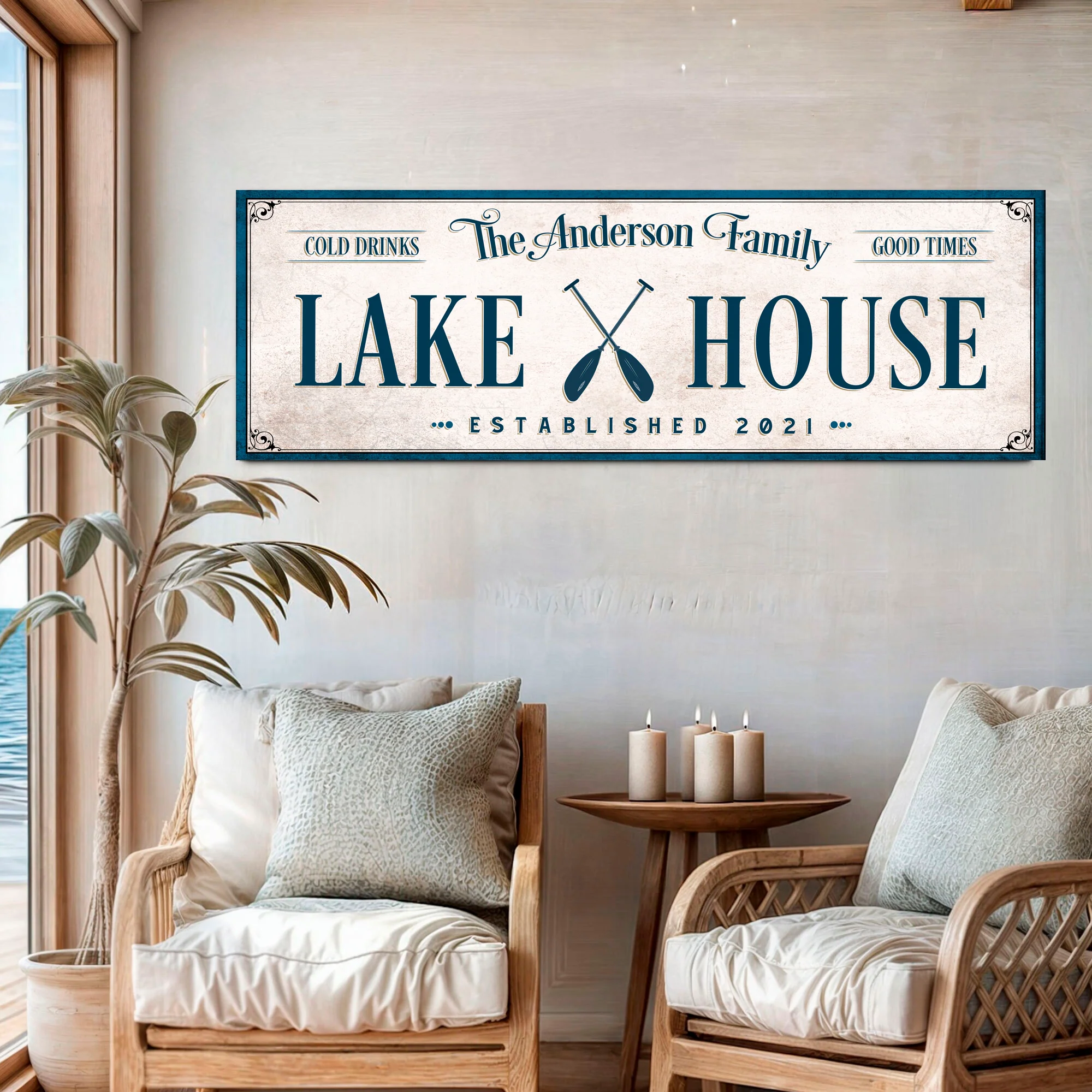 Personalized Lake House Sign IV - Image 3