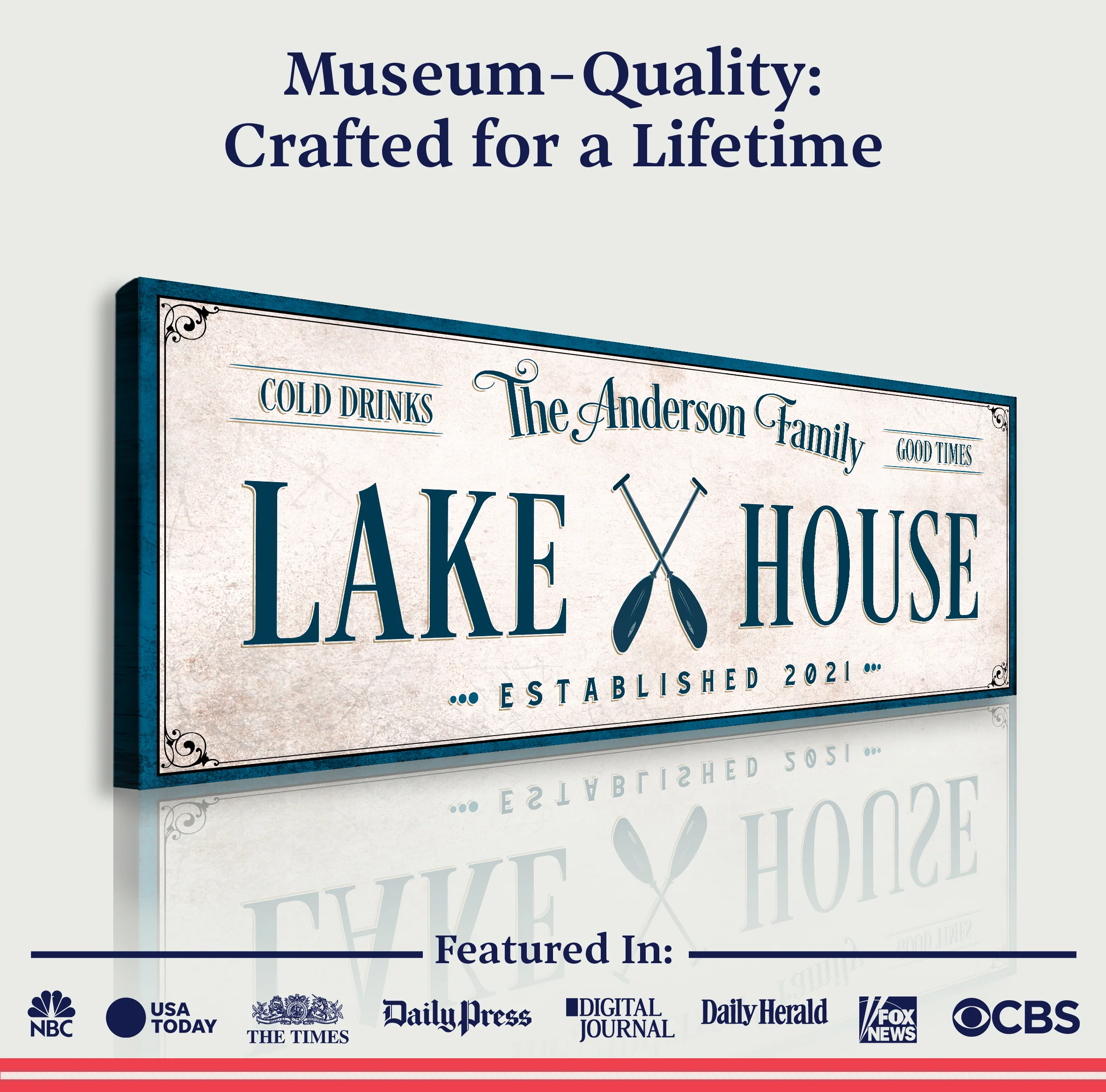 Personalized Lake House Sign IV - Image 8