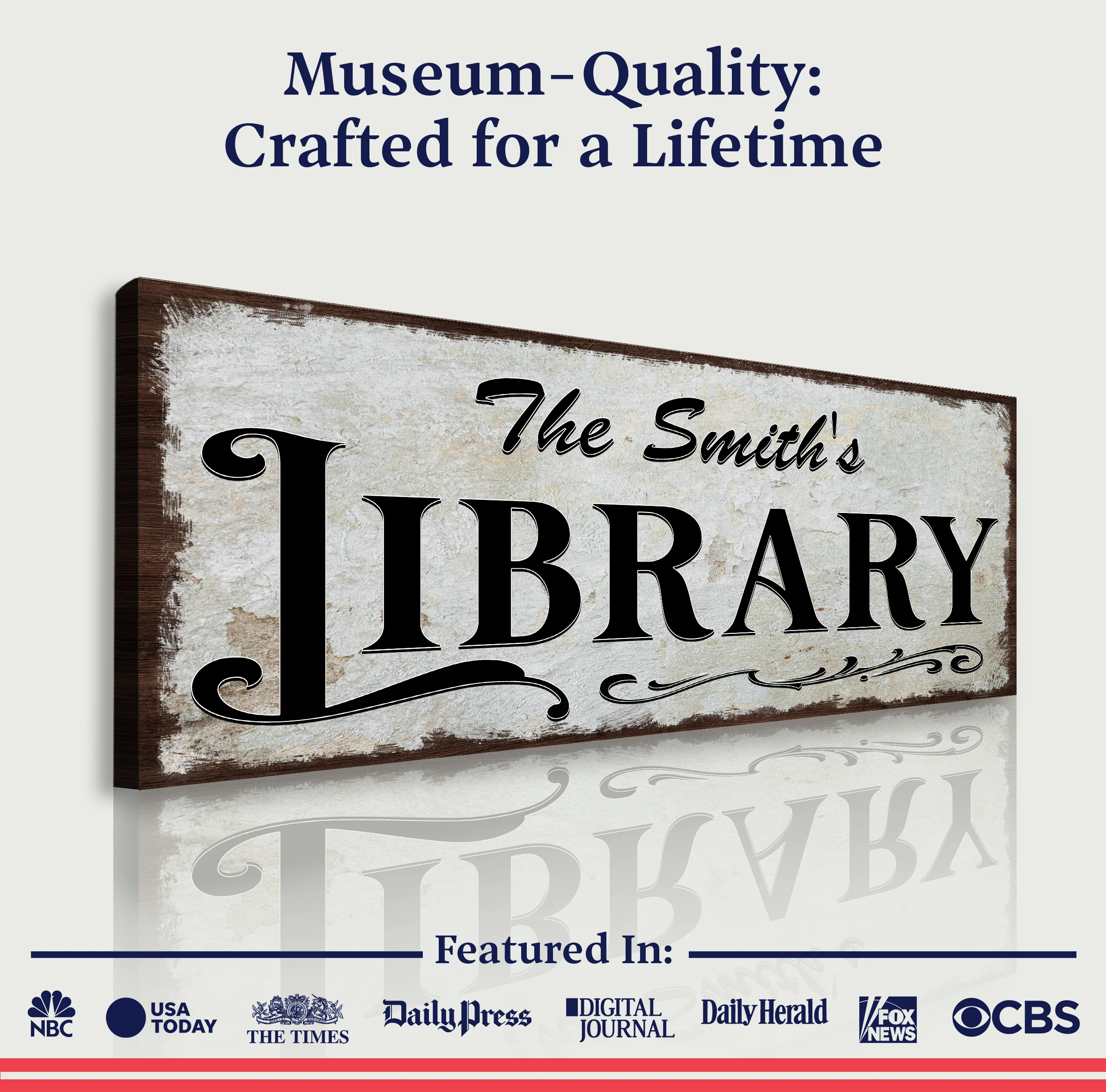 Personalized Library Sign III - Image 5
