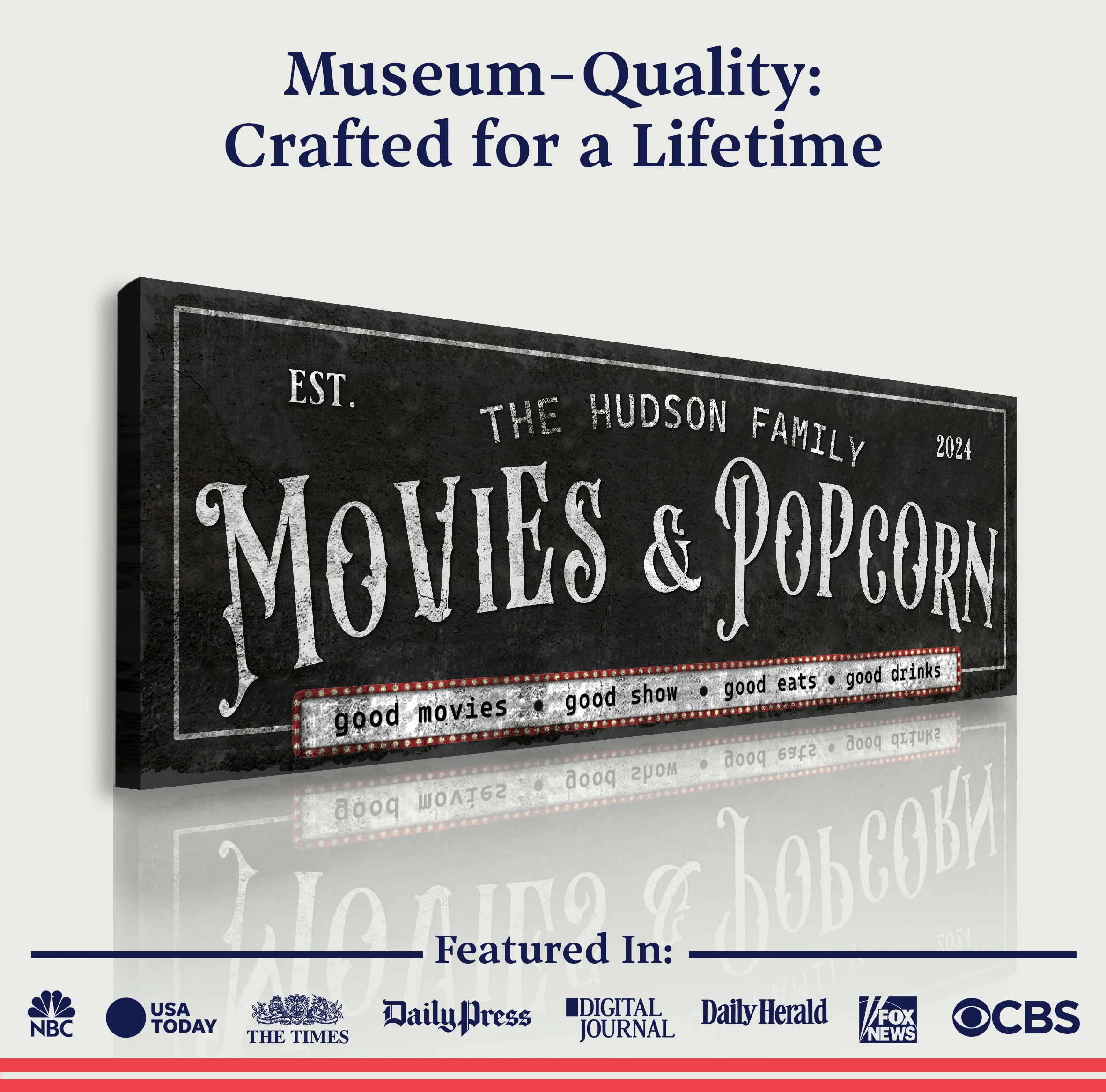 Personalized Movies & Popcorn Sign II - Image 4