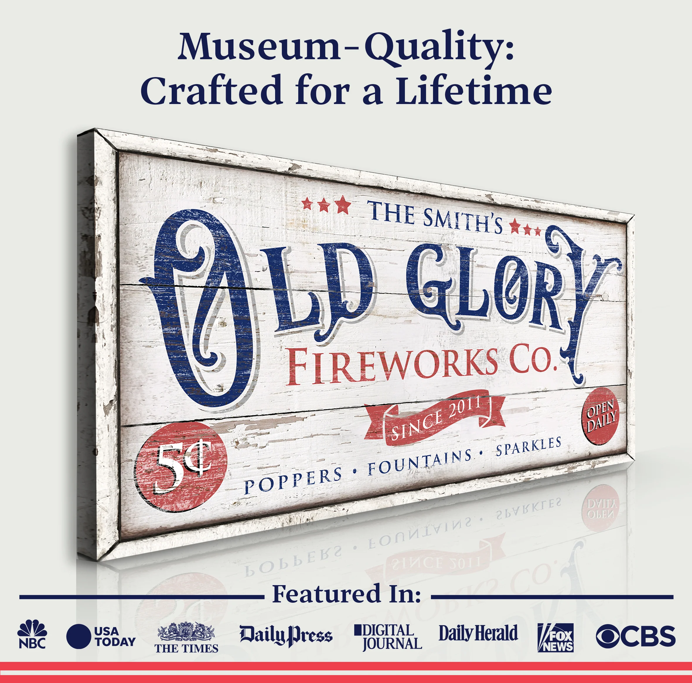 Personalized Old Glory Firework Co Sign - Image 4