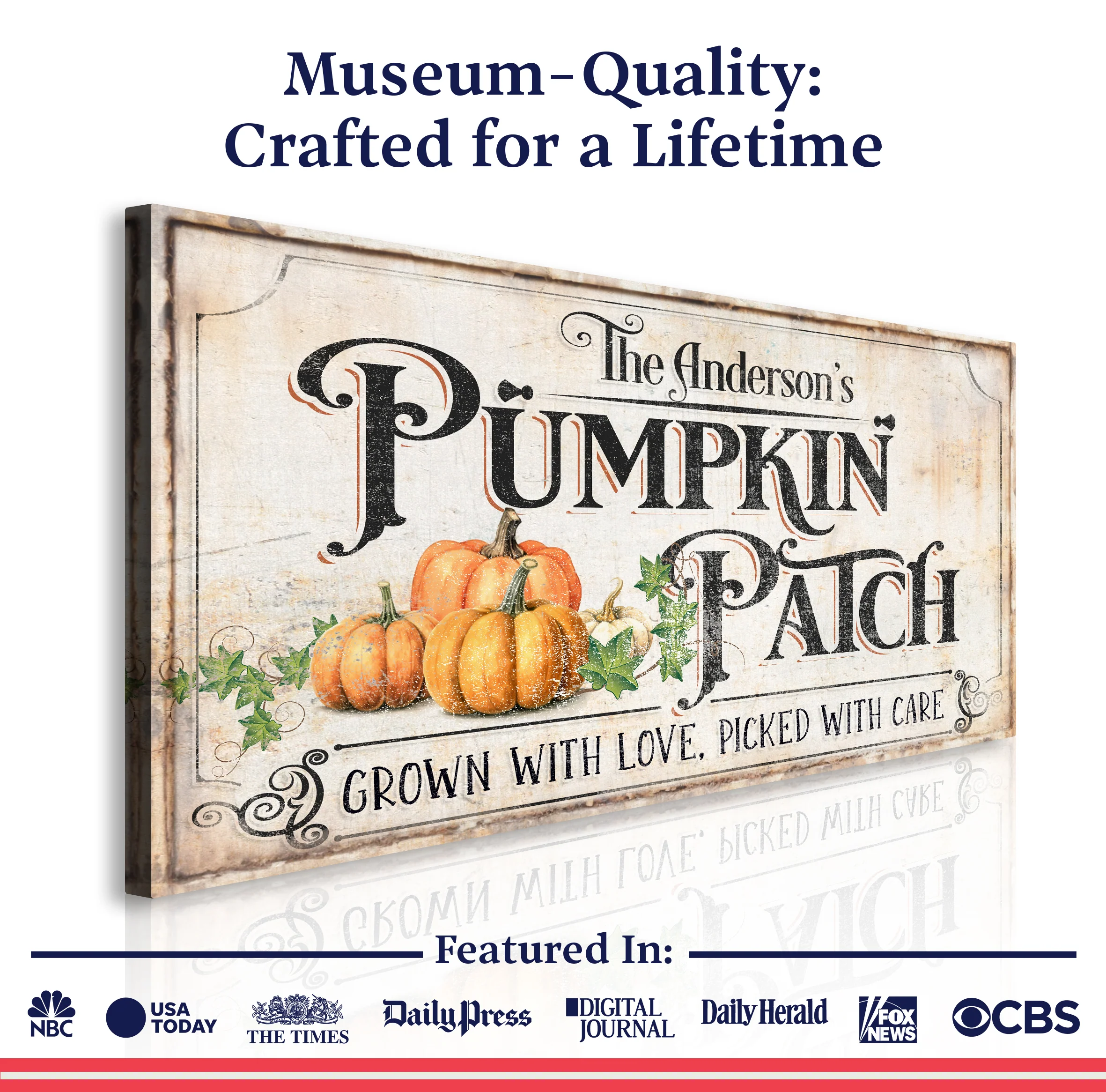 Personalized Pumpkin Patch Sign III - Image 5