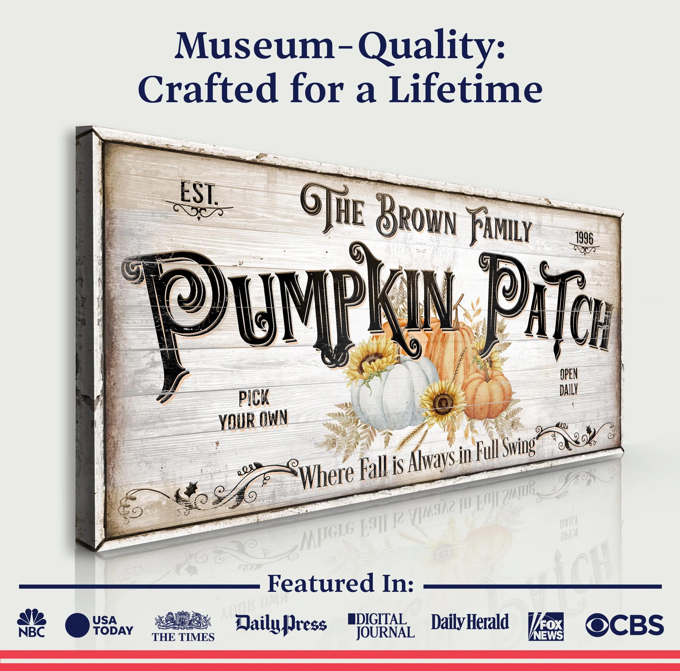 Personalized Pumpkin Patch Sign V - Image 4