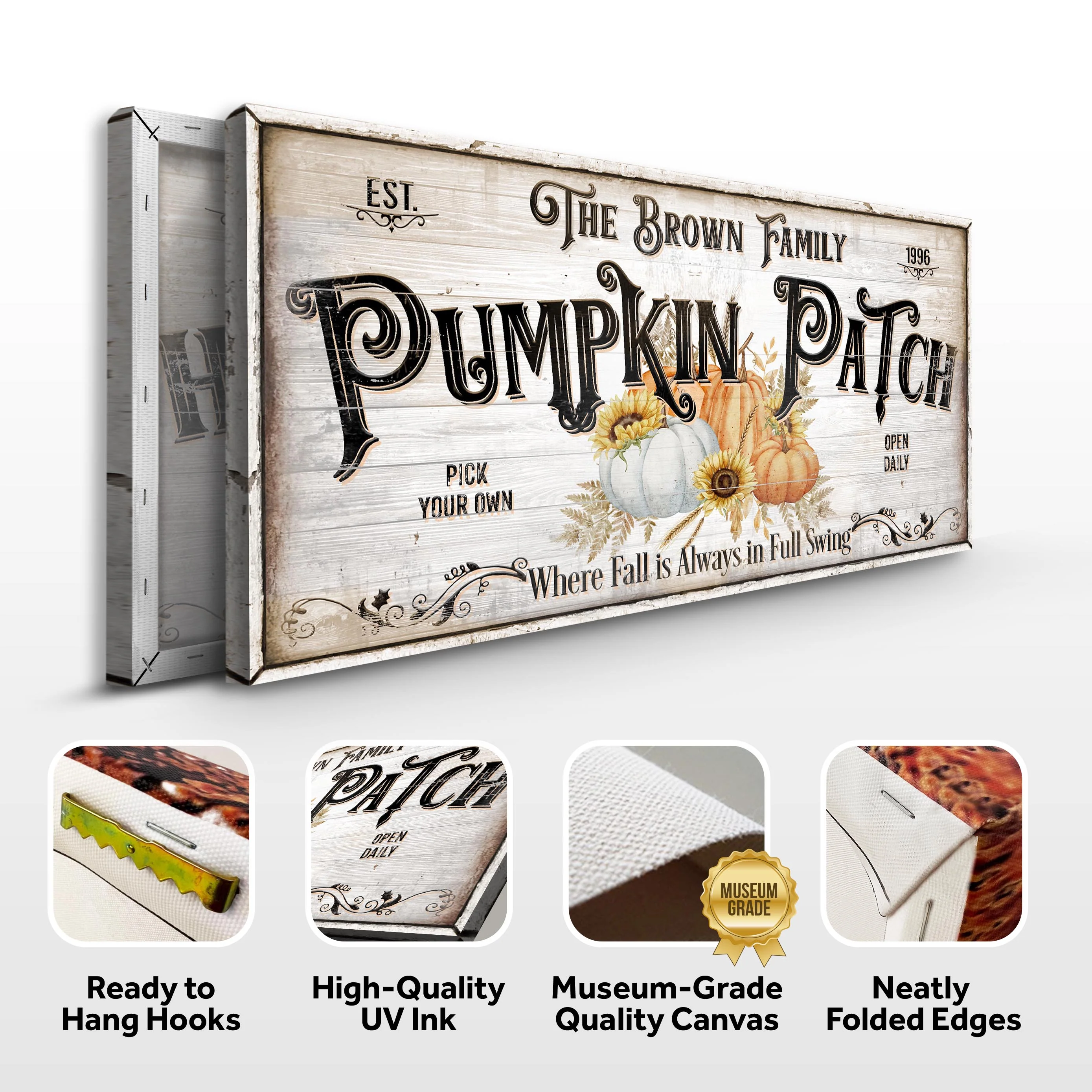 Personalized Pumpkin Patch Sign V - Image 6