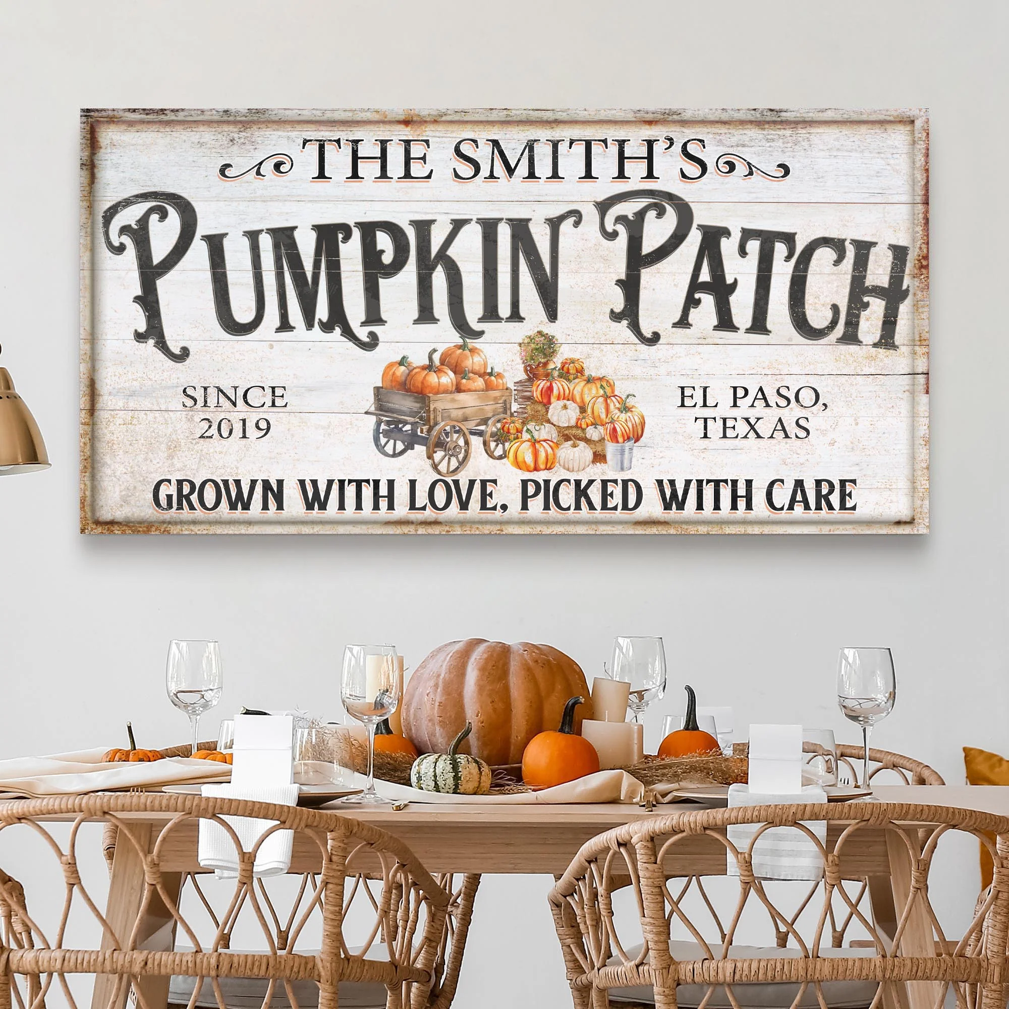 Personalized Pumpkin Patch Sign VII - Image 2
