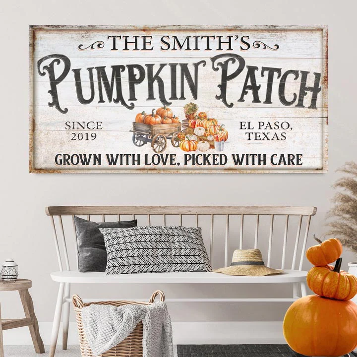 Personalized Pumpkin Patch Sign VII - Image 3