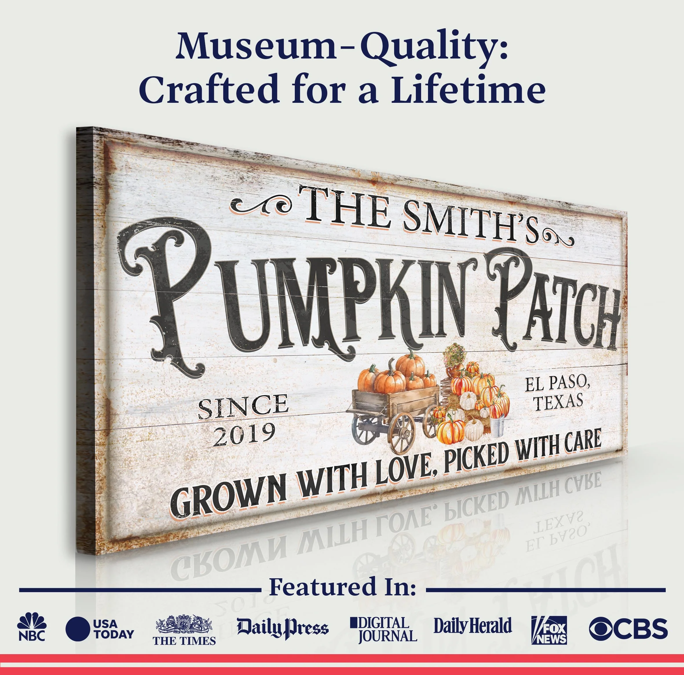 Personalized Pumpkin Patch Sign VII - Image 4