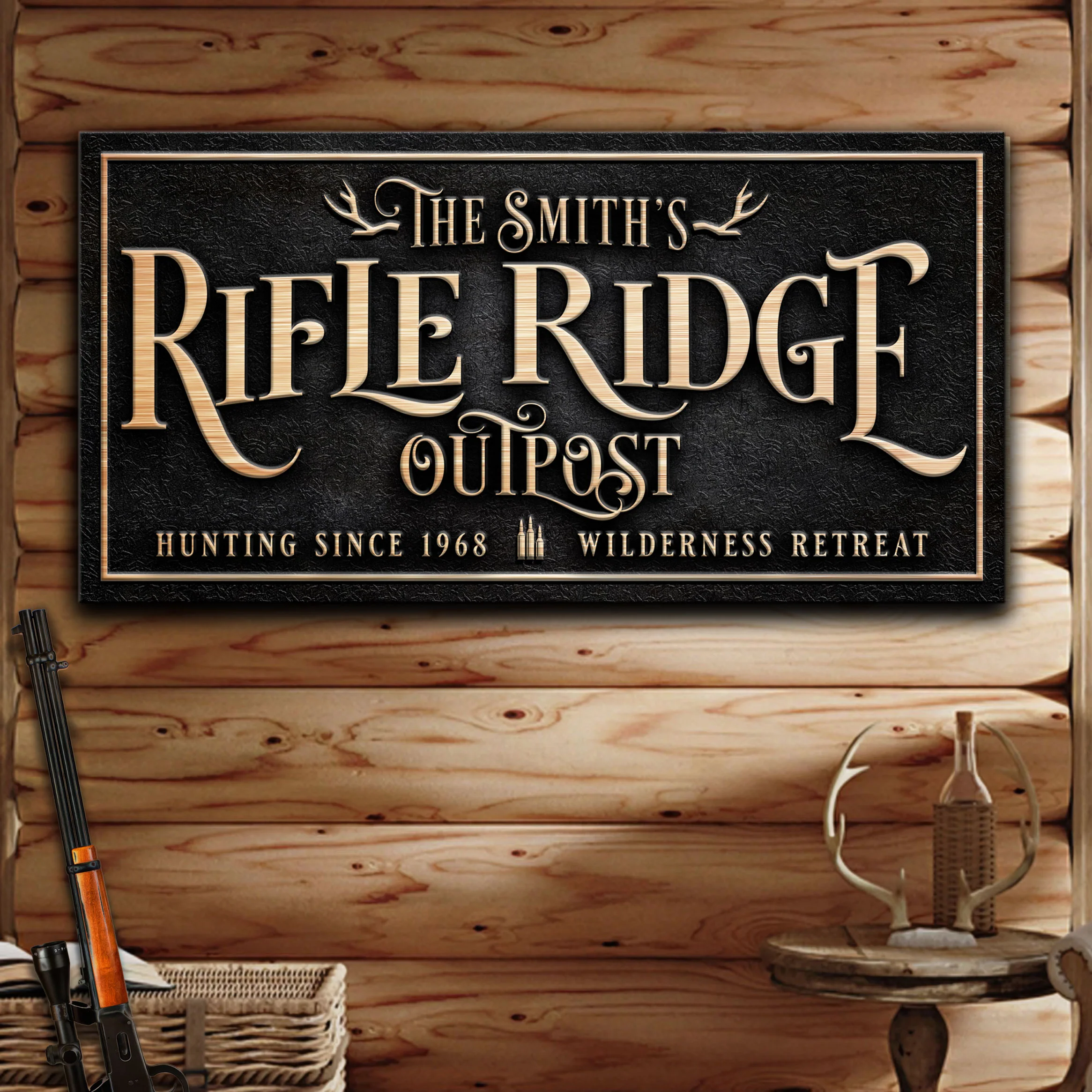 Personalized Rifle Ridge Outpost Family Sign - Image 3