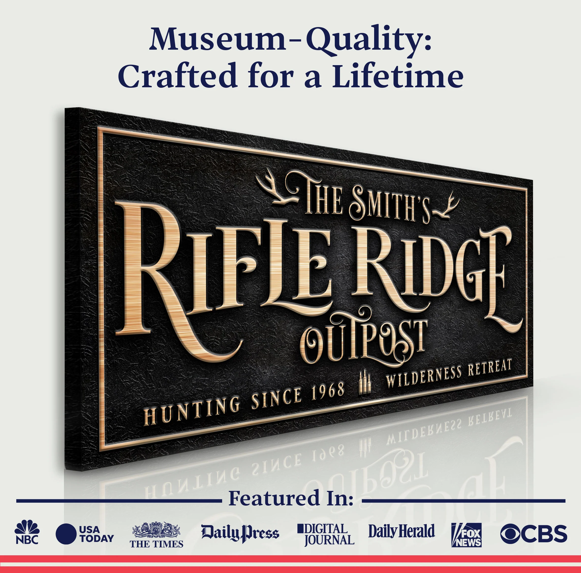 Personalized Rifle Ridge Outpost Family Sign - Image 4