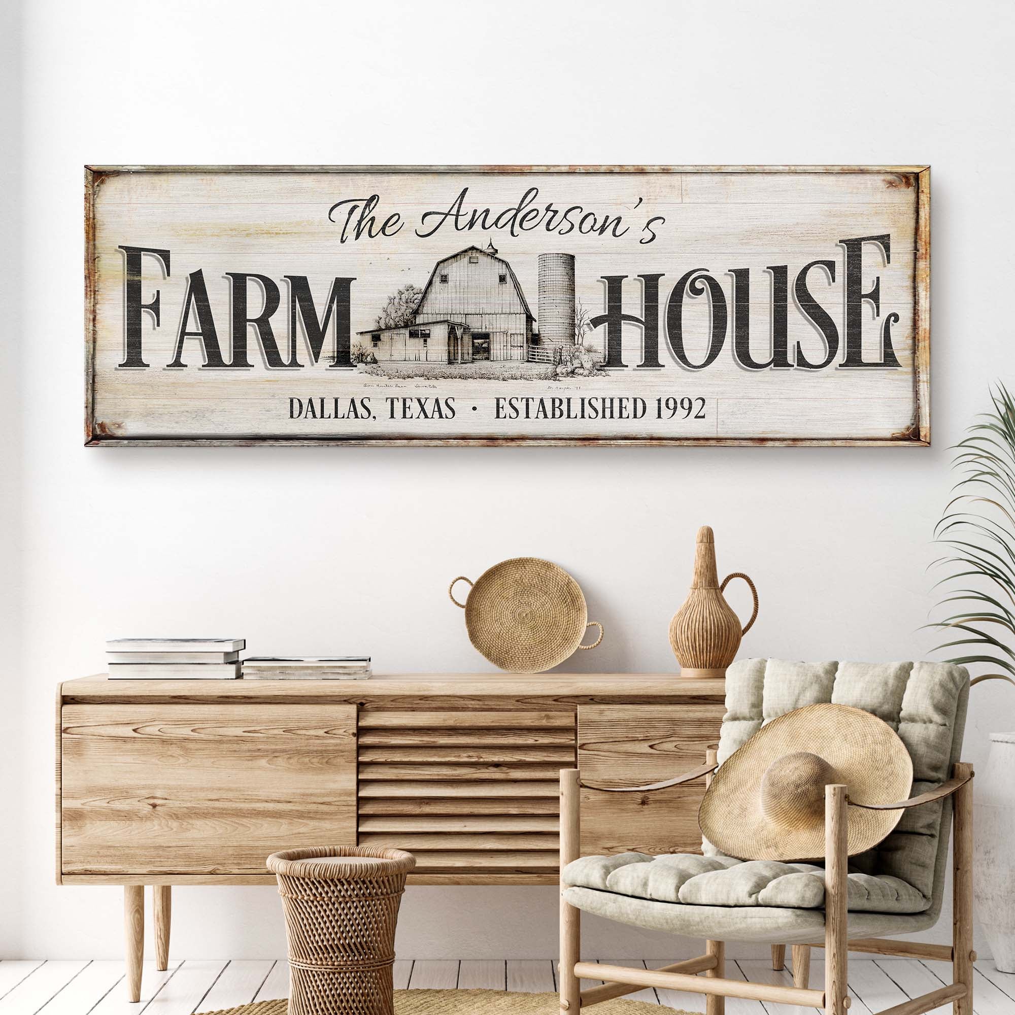 Personalized Rustic Farmhouse Sign - Image 2