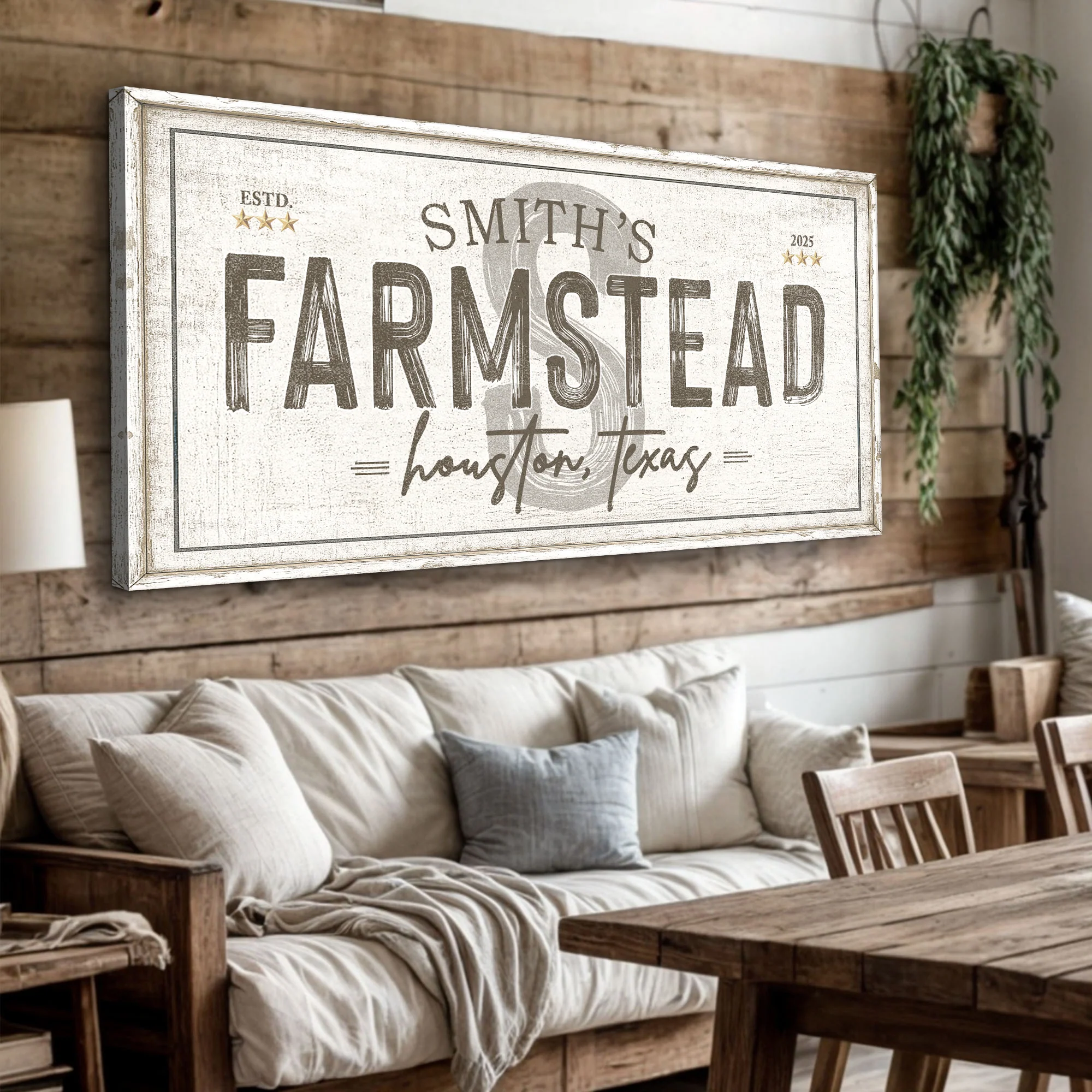 Personalized Rustic Farmstead Wall Sign - Image 2