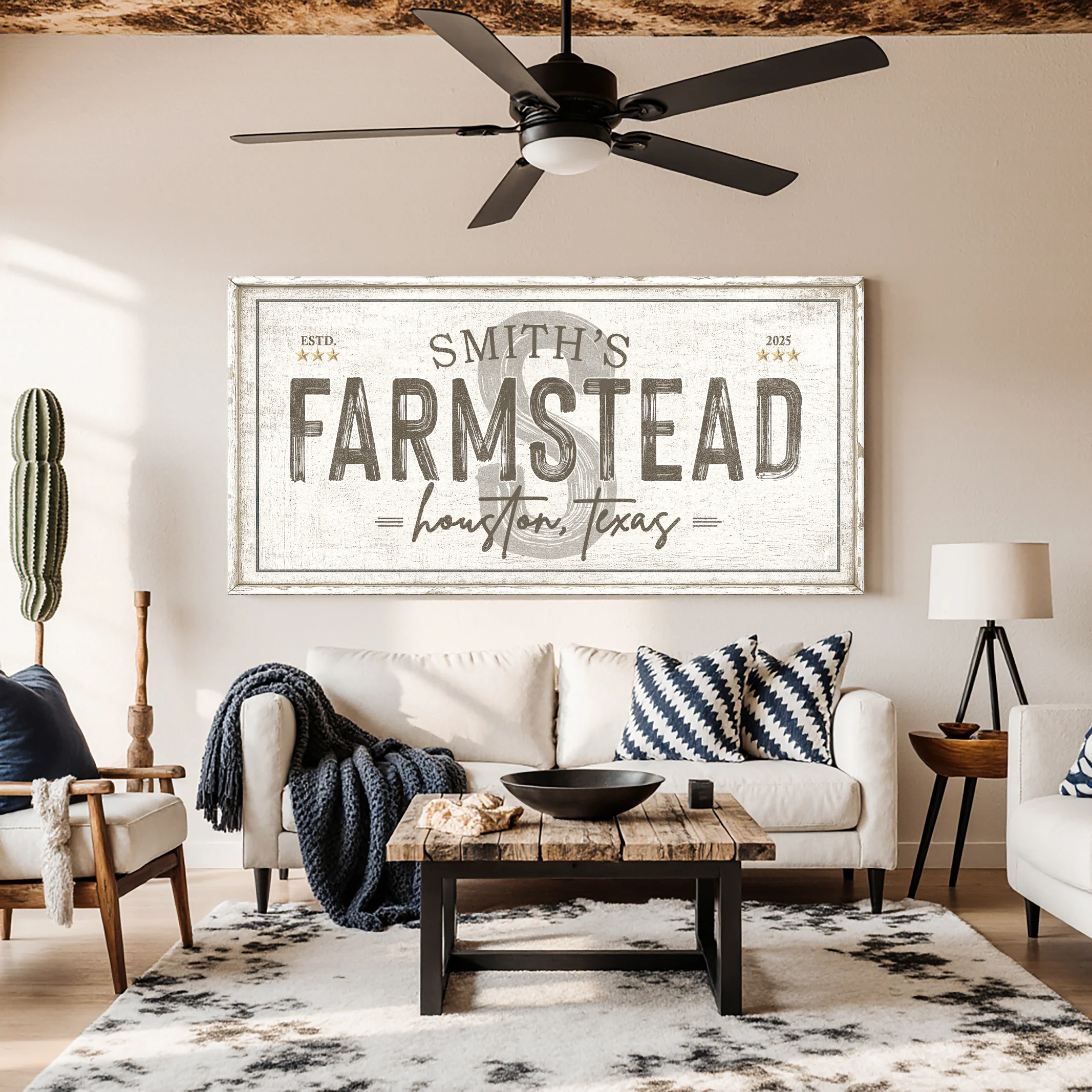 Personalized Rustic Farmstead Wall Sign - Image 3