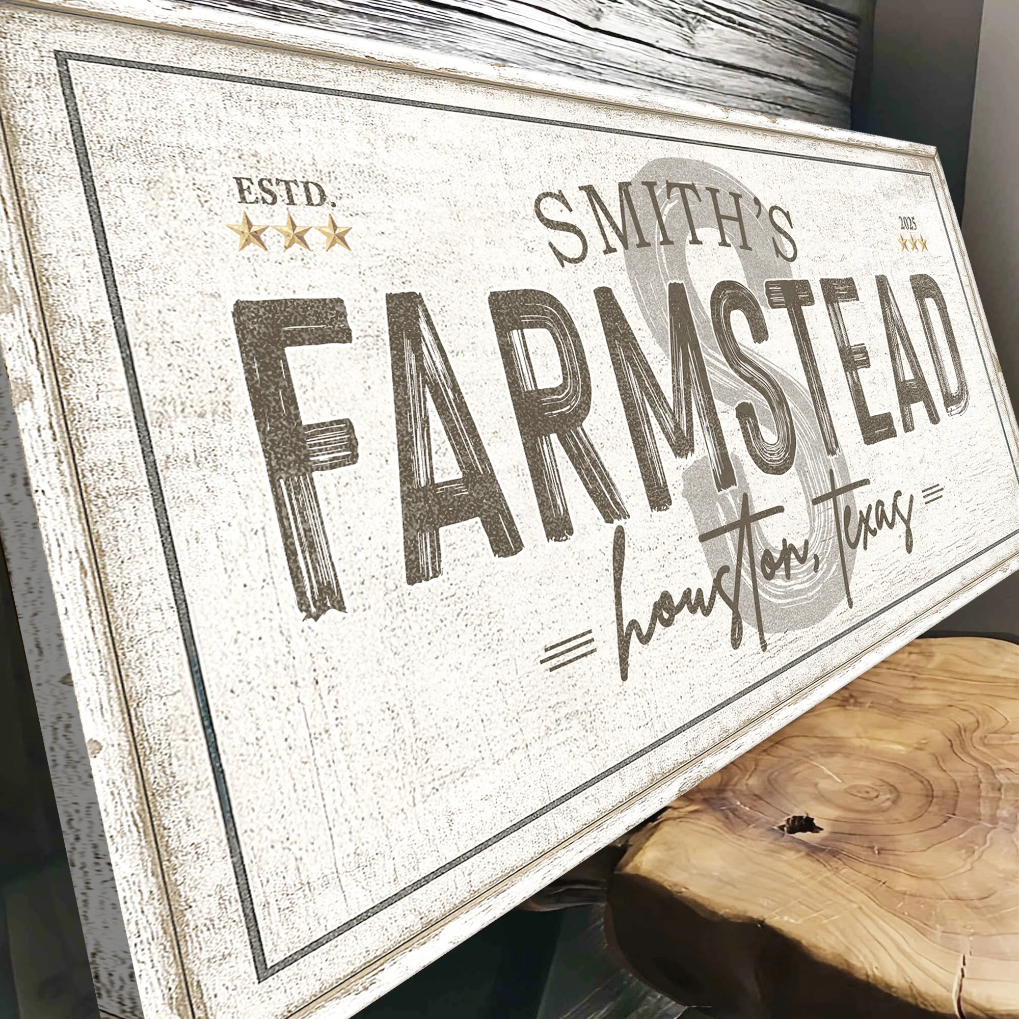 Personalized Rustic Farmstead Wall Sign - Image 5