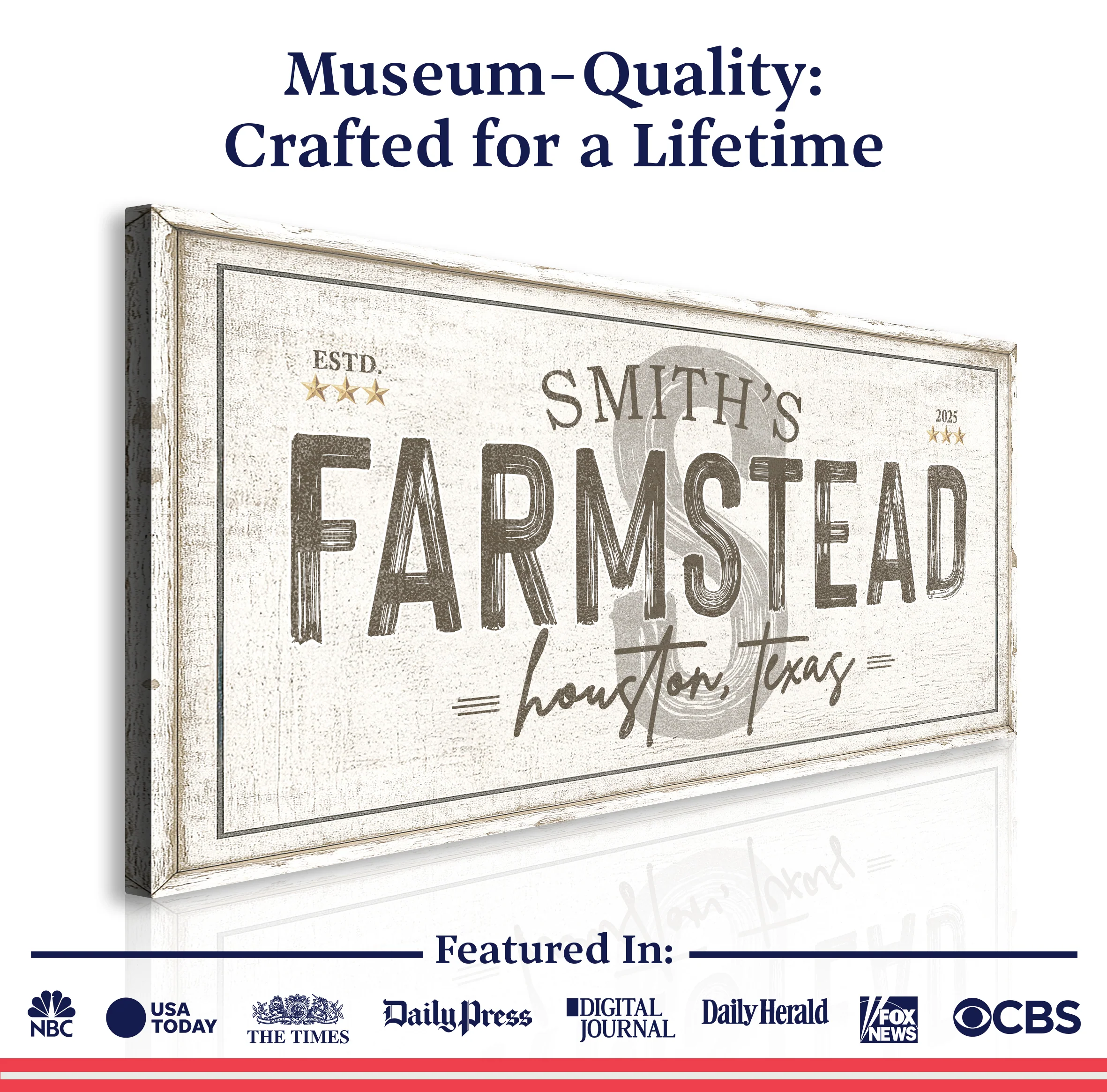 Personalized Rustic Farmstead Wall Sign - Image 6