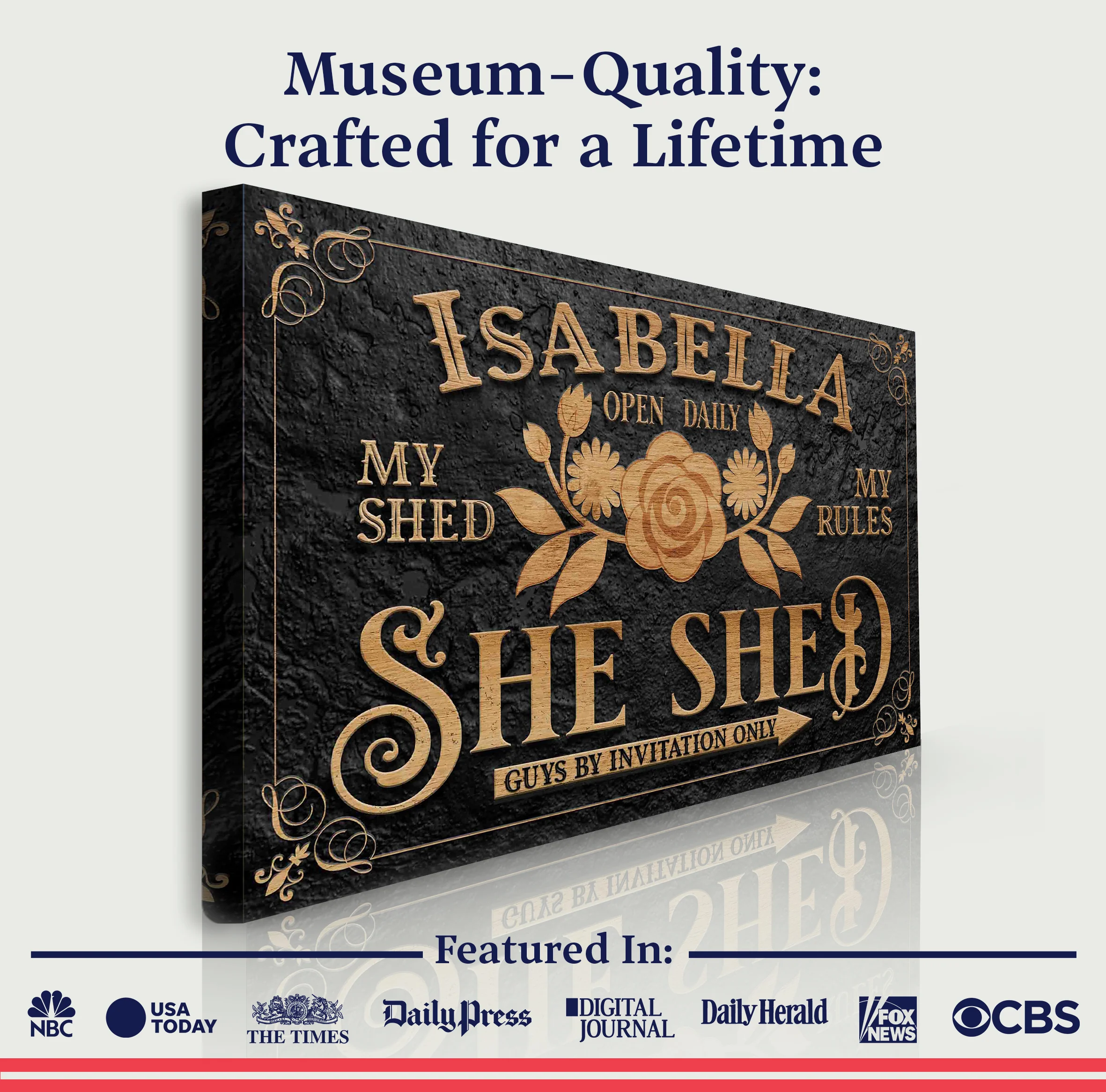 Personalized She Shed Sign V - Image 4