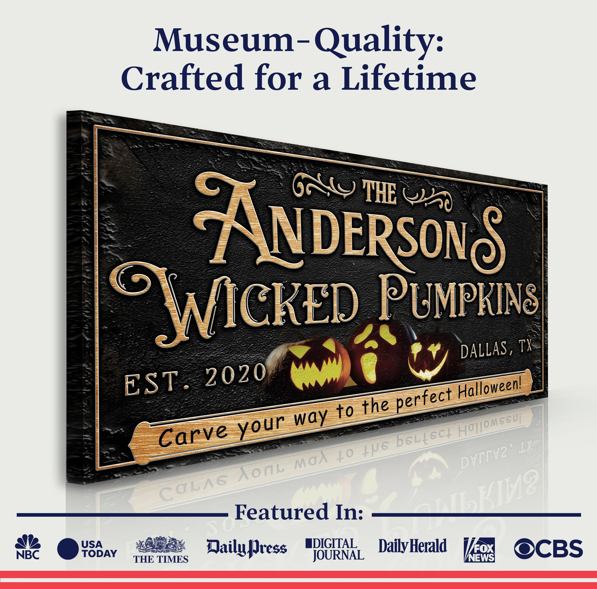 Personalized Wicked Pumpkins Halloween Sign - Image 4