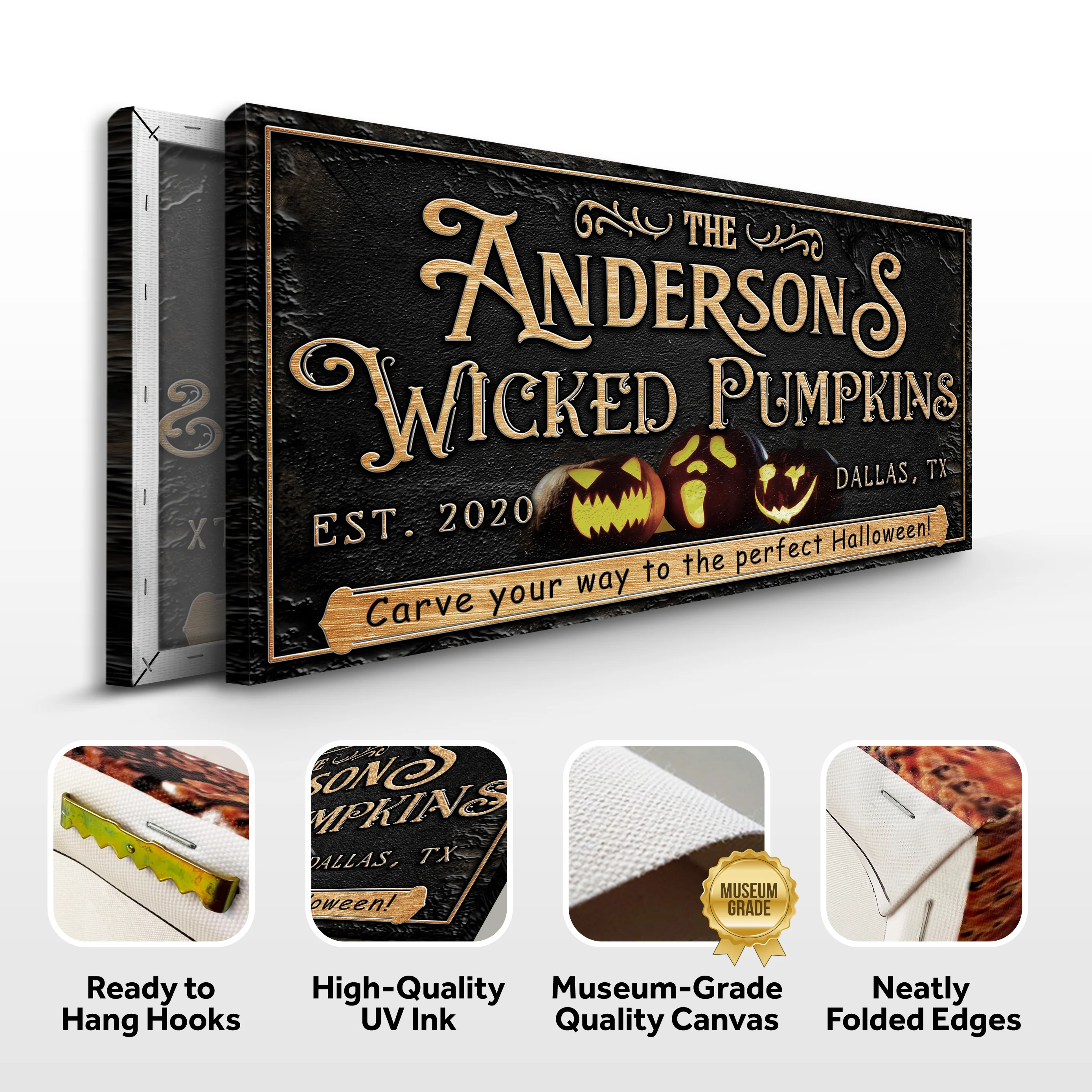 Personalized Wicked Pumpkins Halloween Sign - Image 6