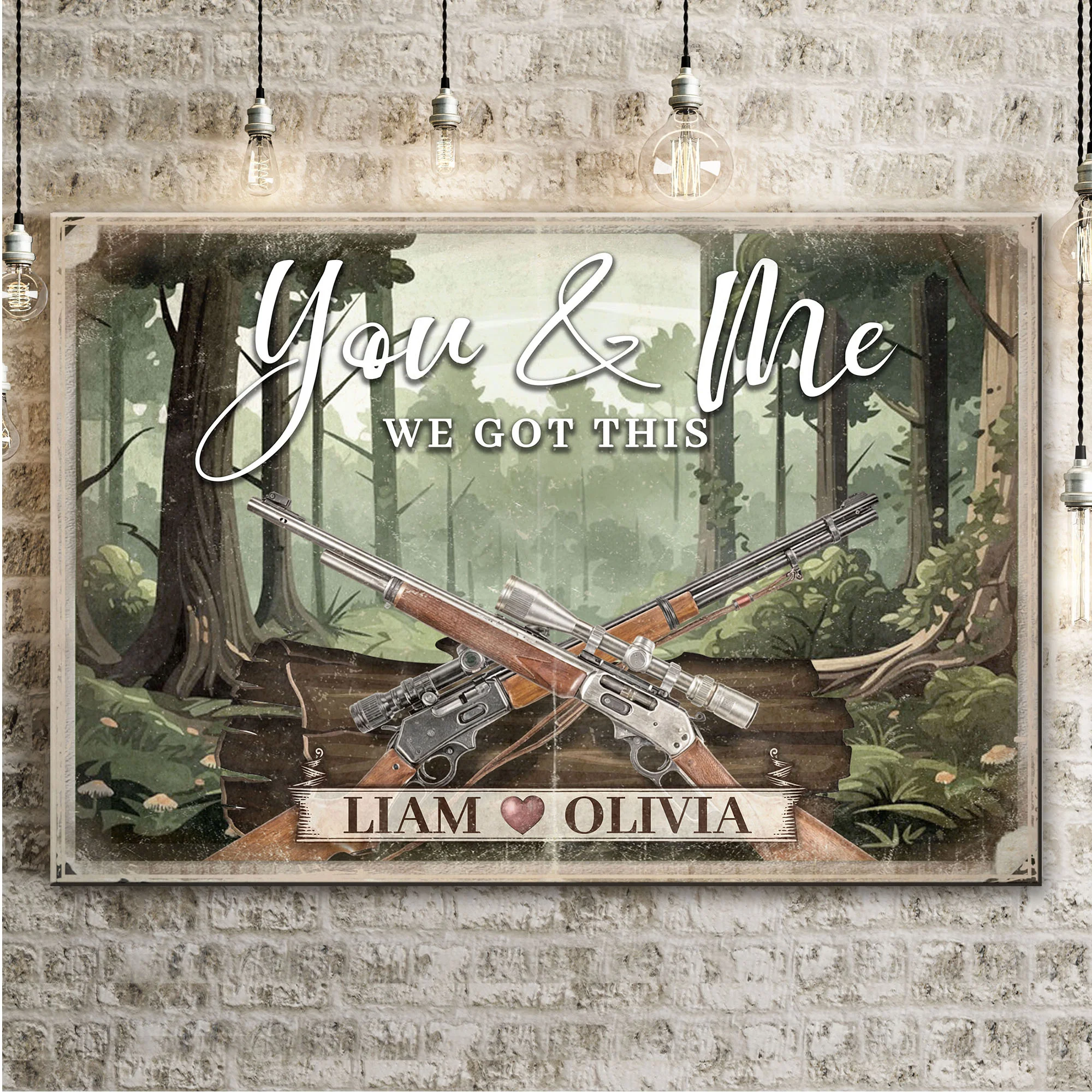 Gun Themed We Got This Couple Sign - Image 2
