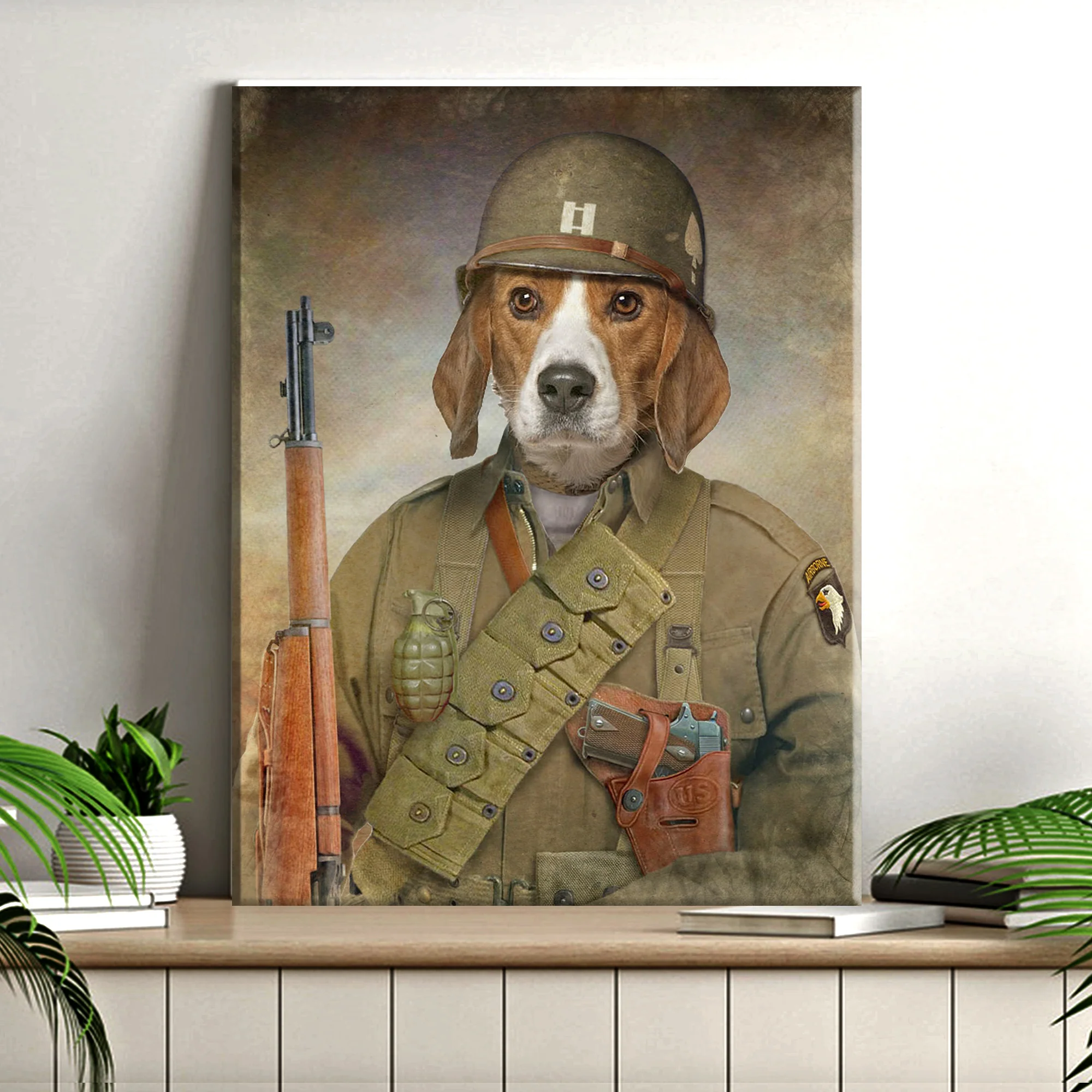 Pet Beagle Military Dog Sign - Image 2