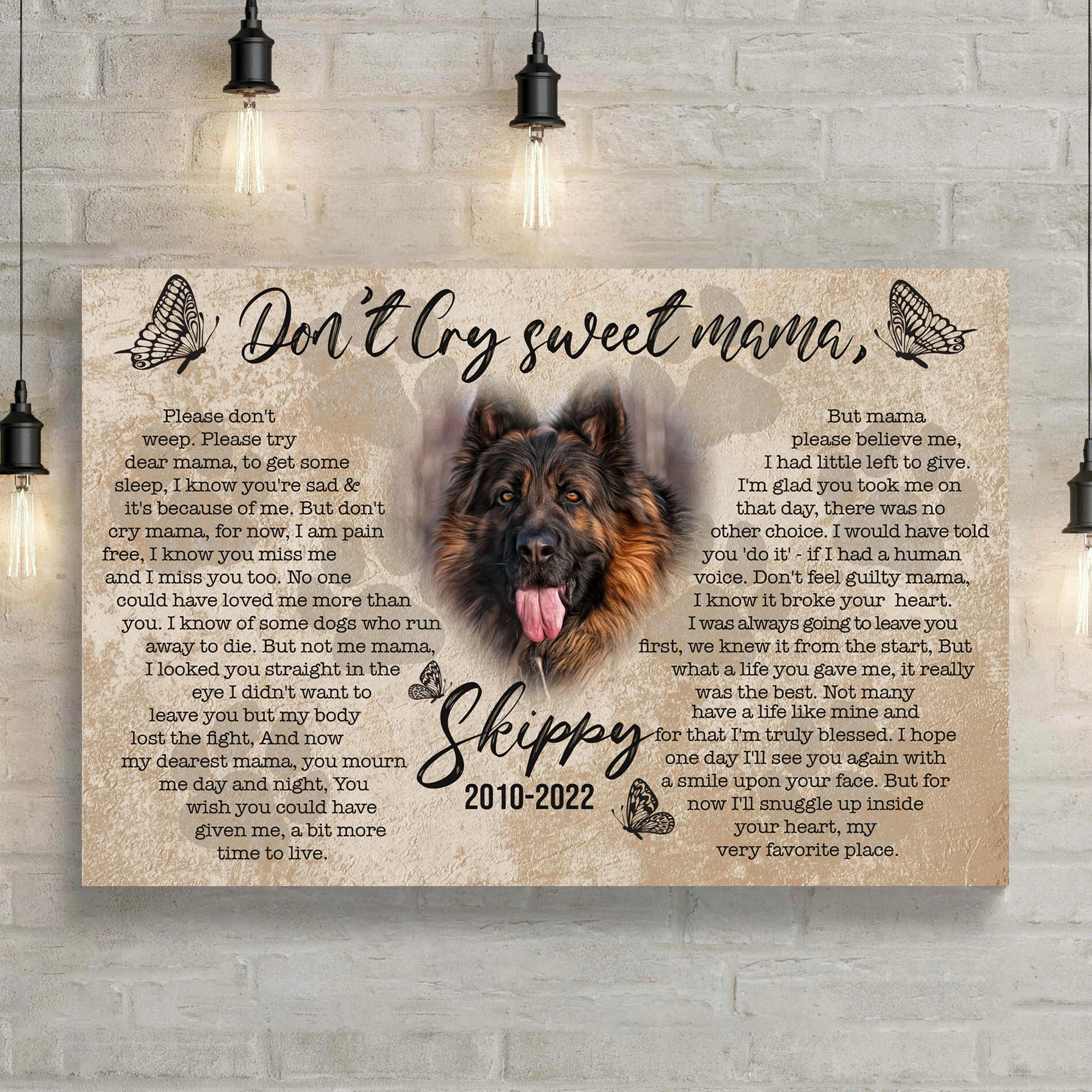 Pet Don't Cry Sweet Mama Sign - Image 2