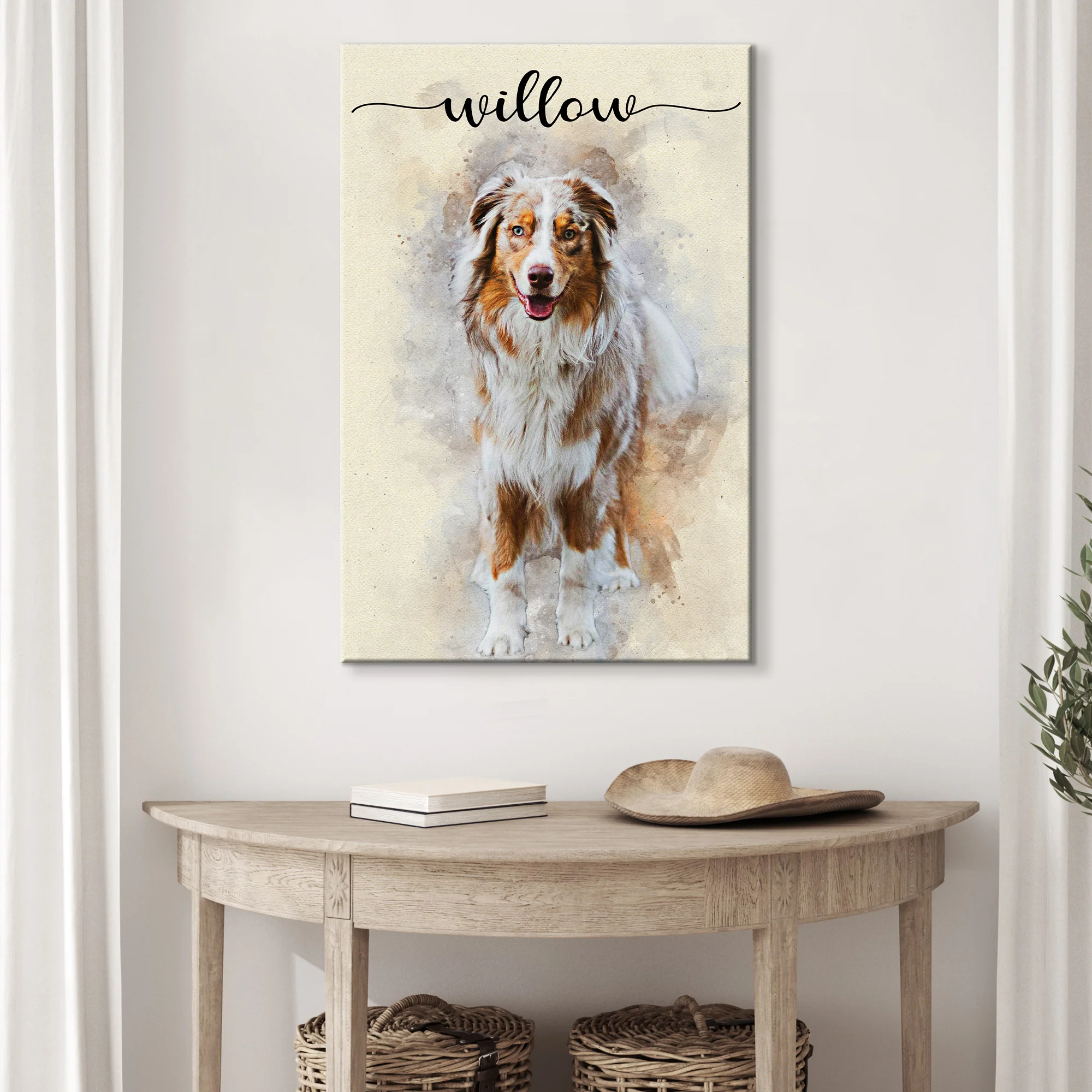 Pet Memorial Watercolor Portrait Sign II - Image 3
