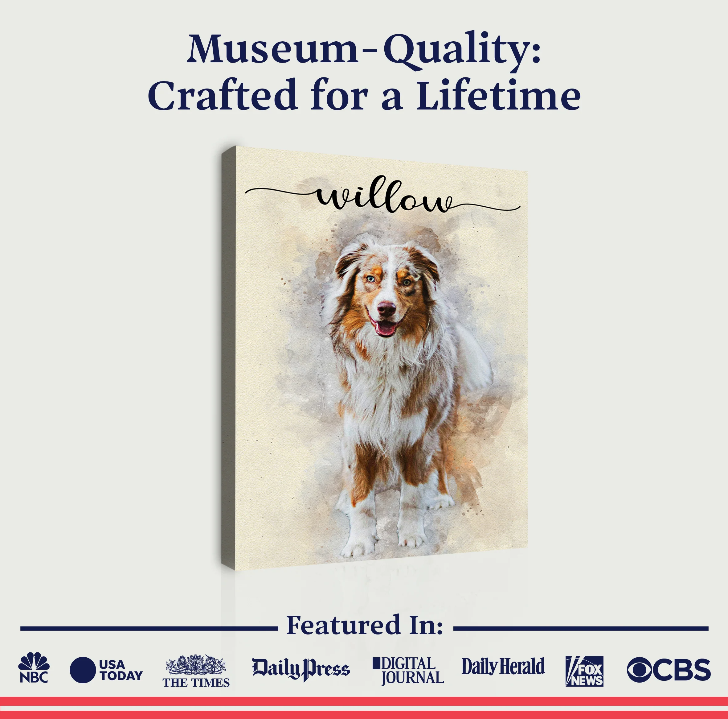 Pet Memorial Watercolor Portrait Sign II - Image 4