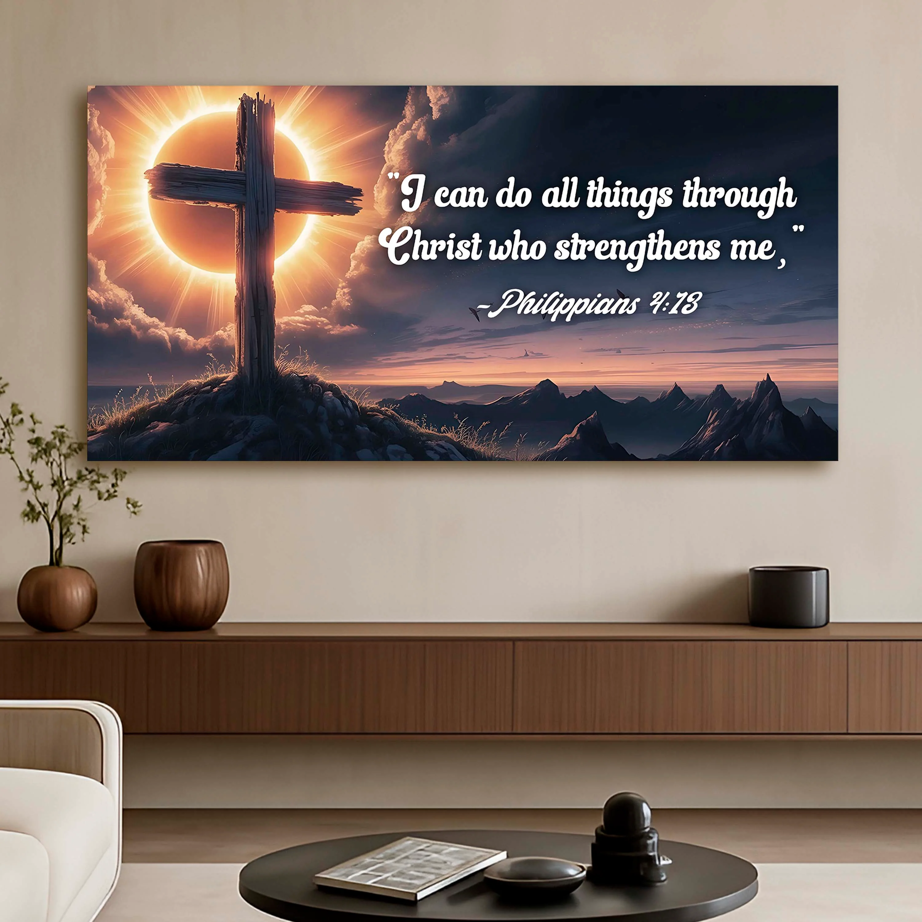 Philippians 4:13 - I Can Do All Things Through Christ Faith Sign - Image 5