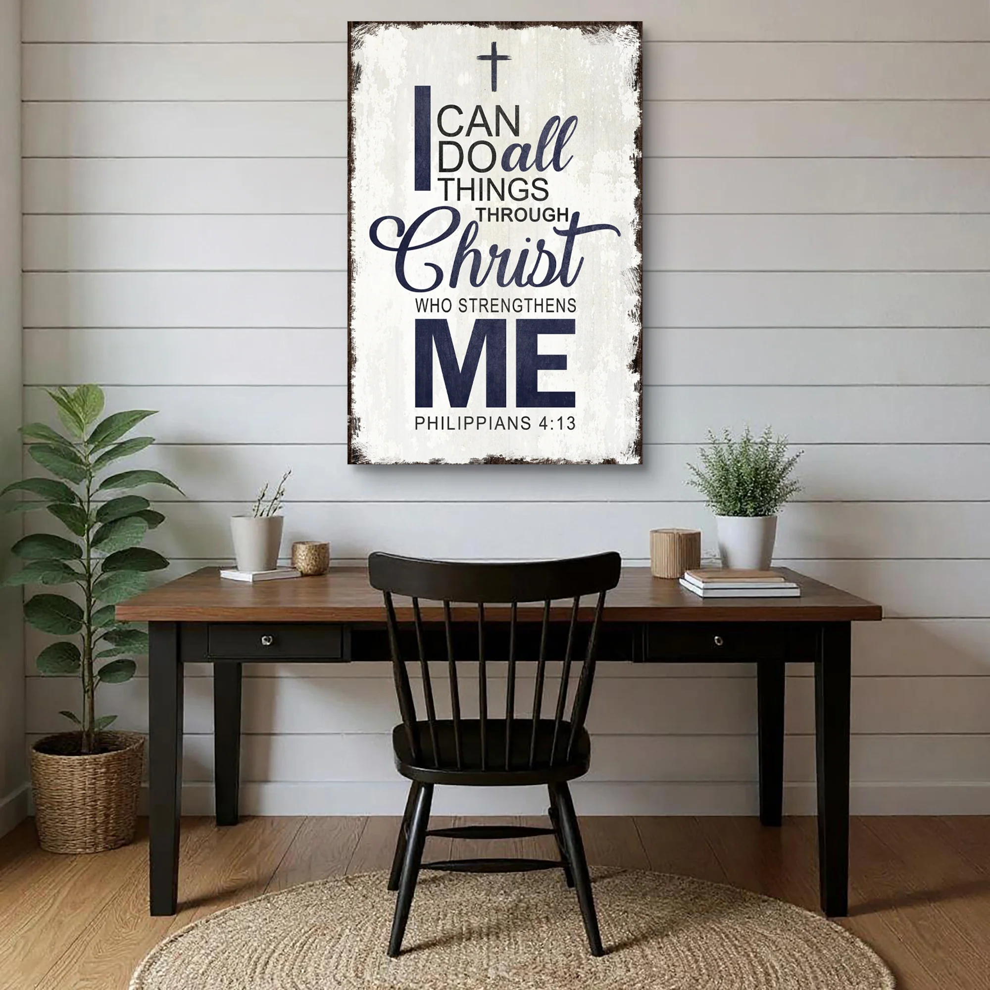 Philippians 4:13 - I Can Do All Things Through Christ Faith Sign II - Image 3