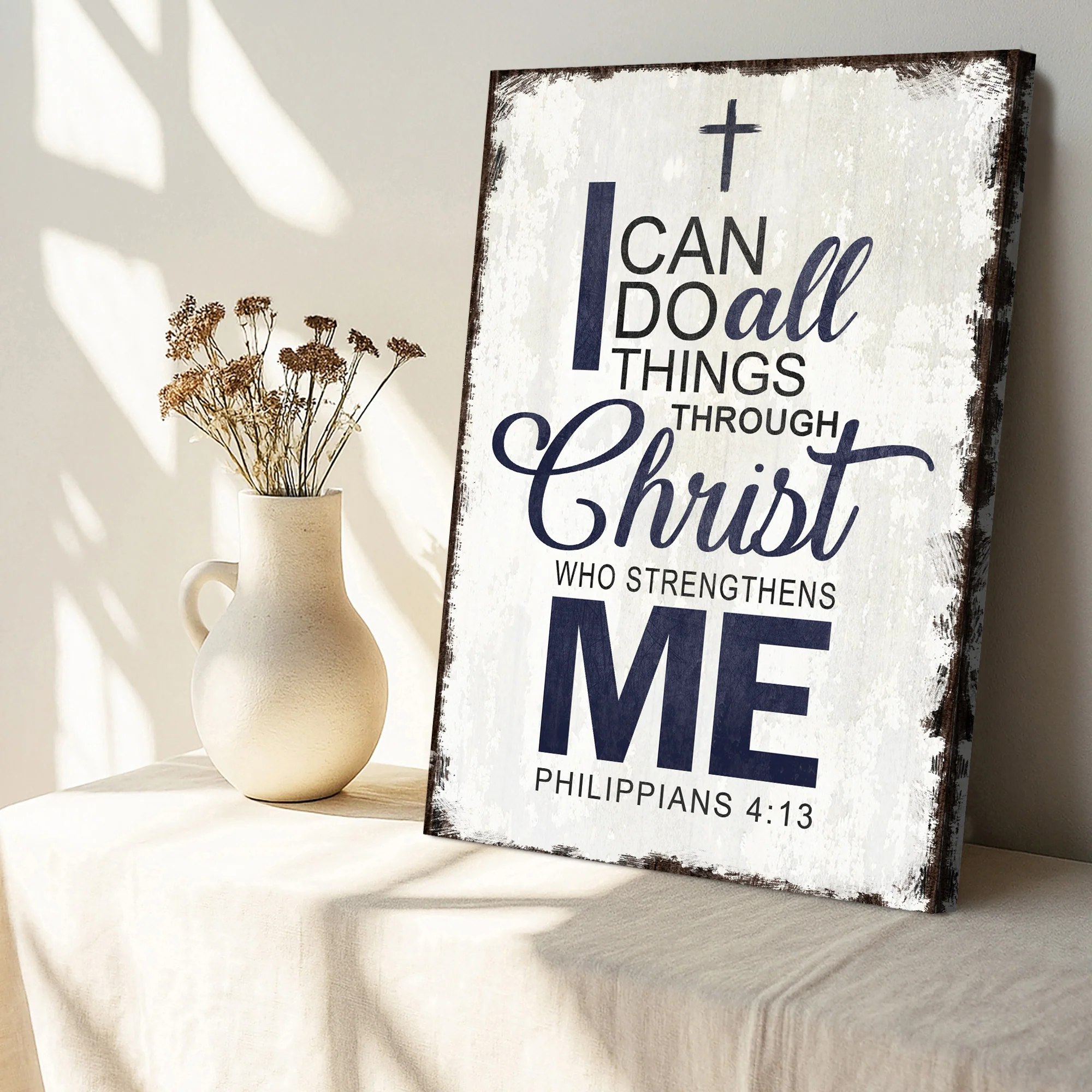Philippians 4:13 - I Can Do All Things Through Christ Faith Sign II - Image 5