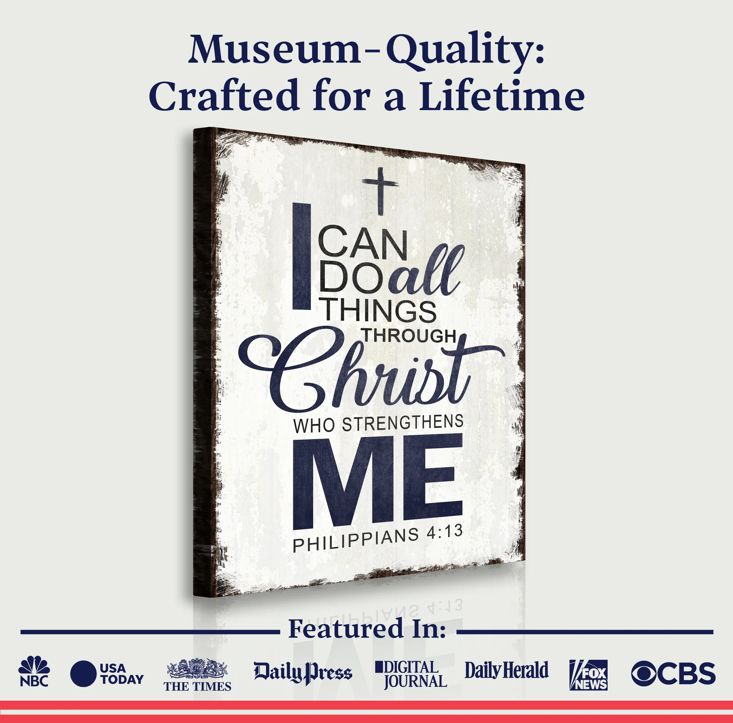 Philippians 4:13 - I Can Do All Things Through Christ Faith Sign II - Image 6