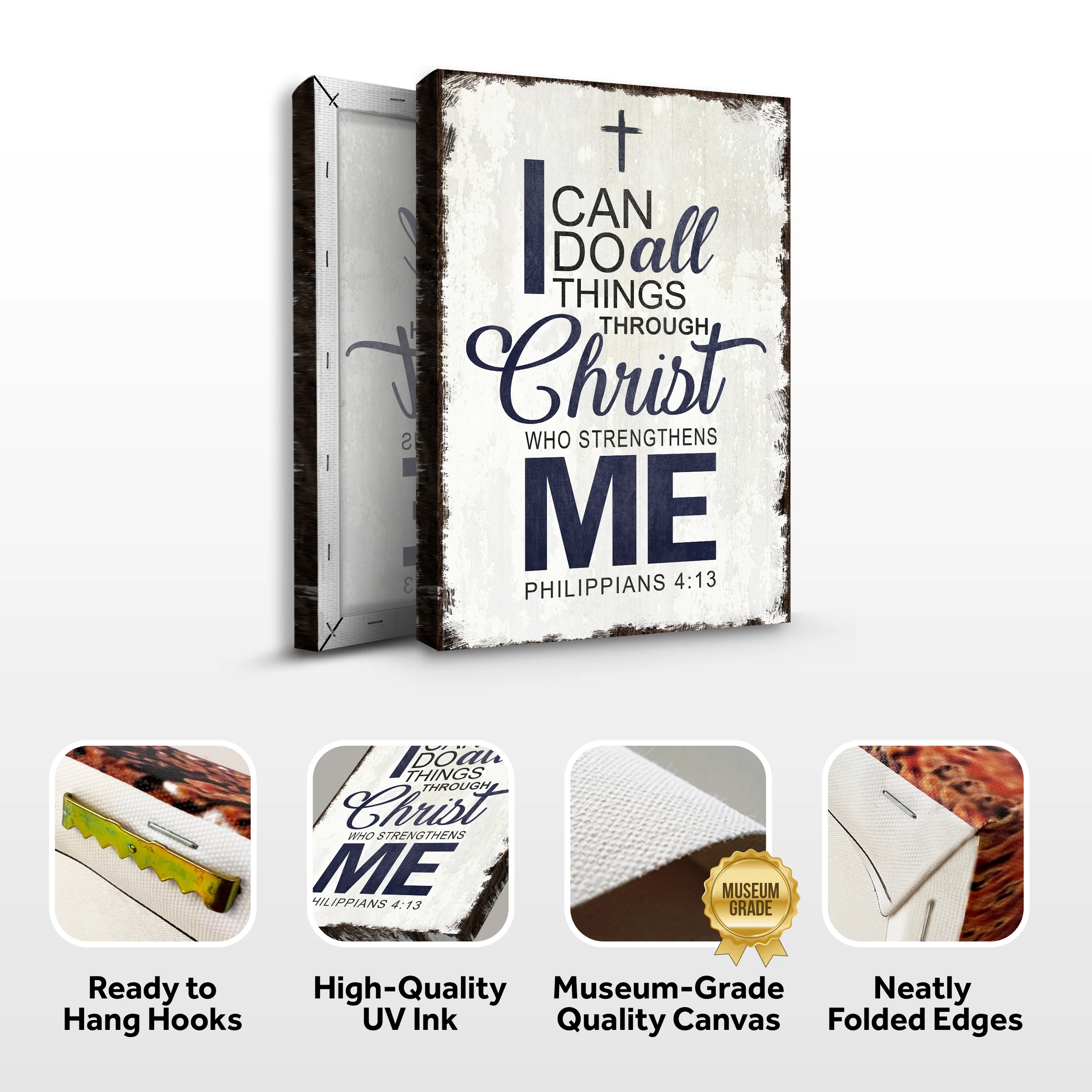 Philippians 4:13 - I Can Do All Things Through Christ Faith Sign II - Image 8
