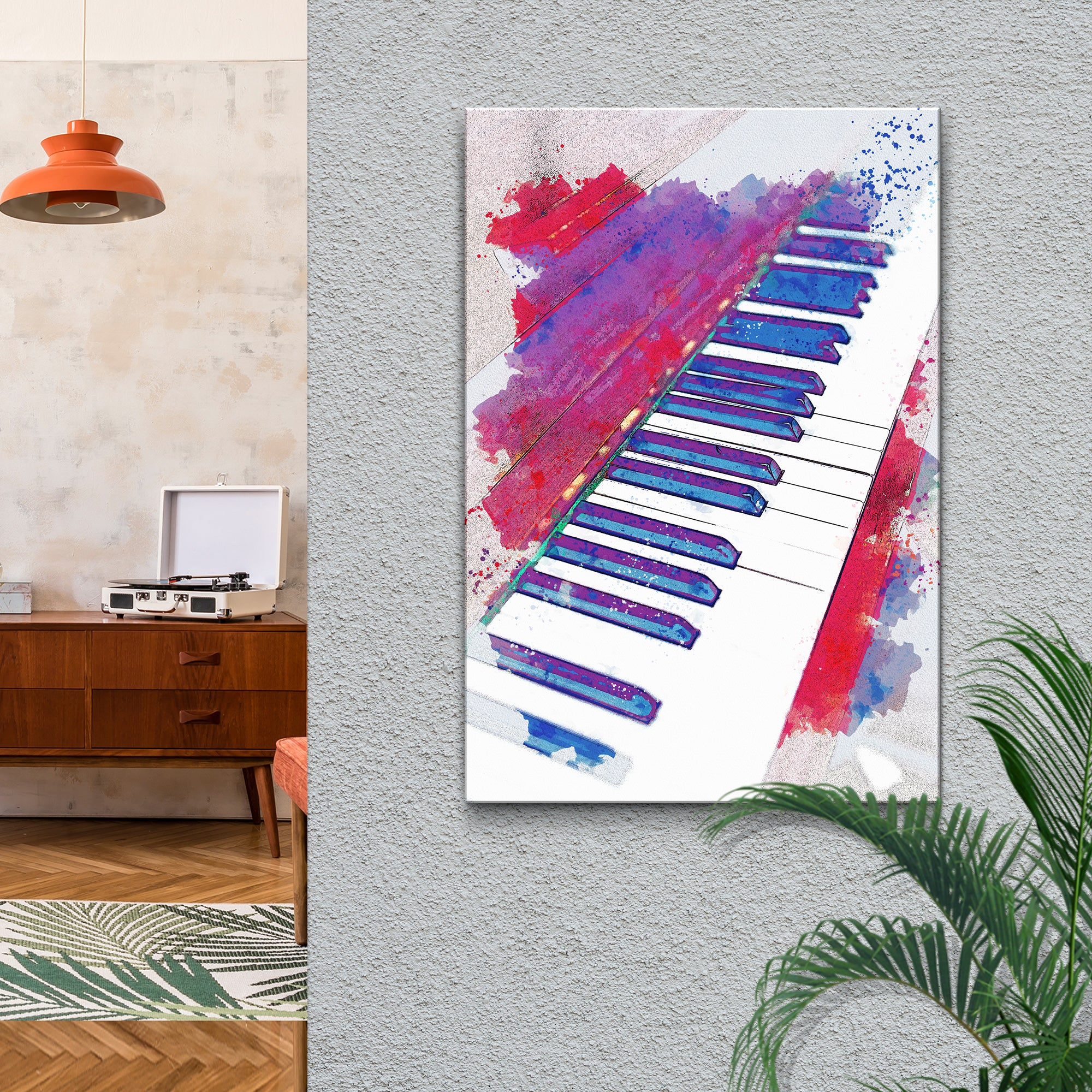 Piano Abstract Canvas Wall Art - Image 2