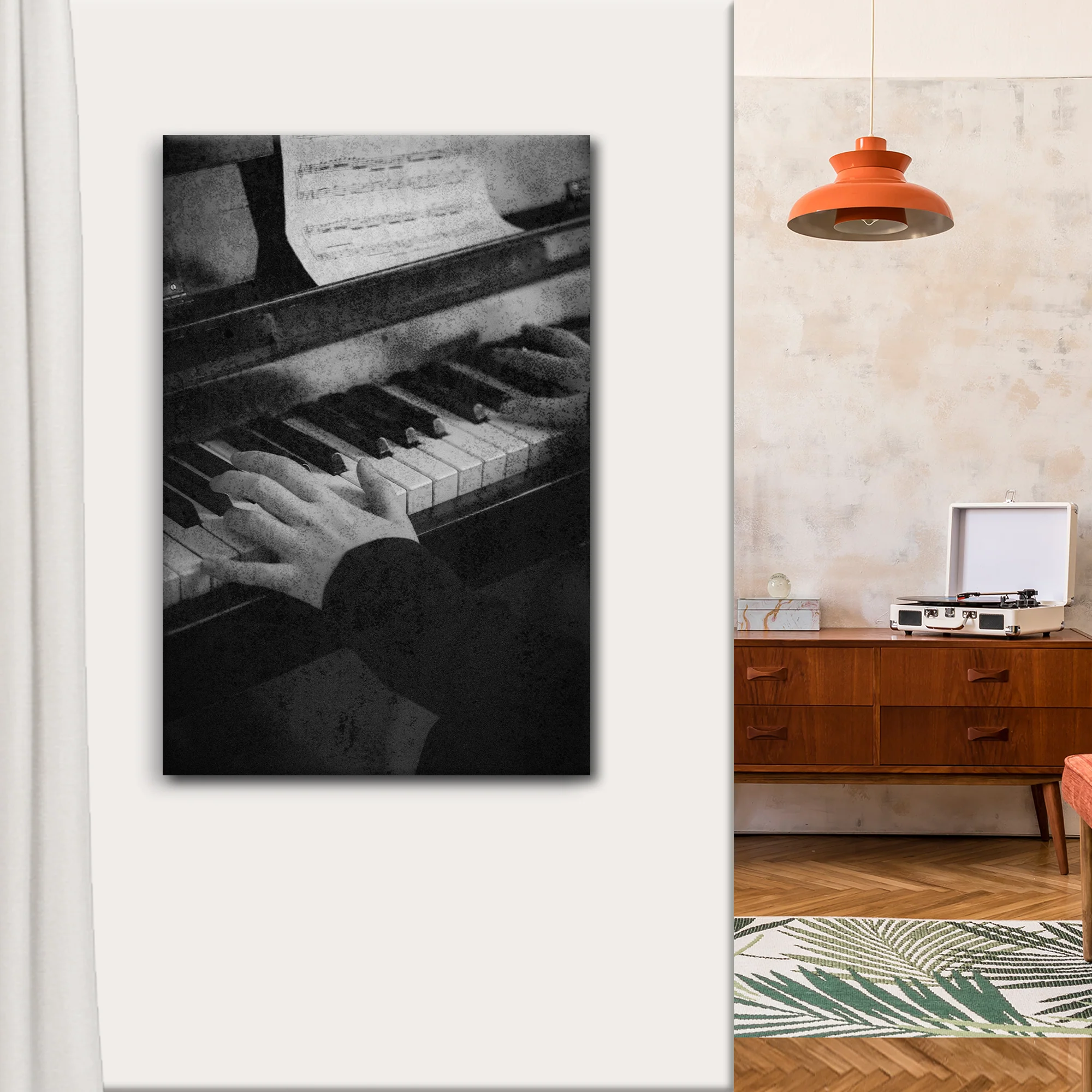 Piano Grunge Canvas Wall Art - Image 2
