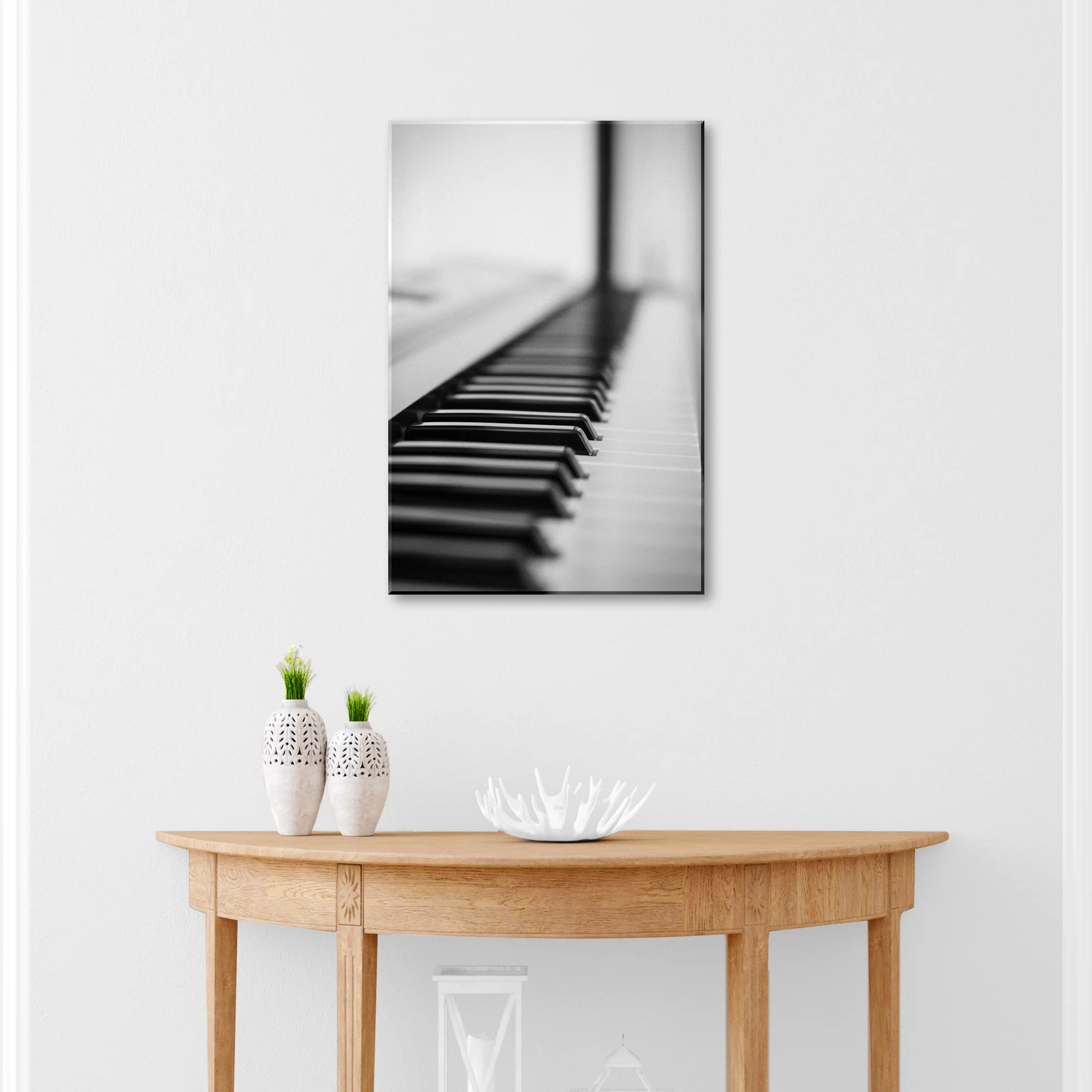 Piano Monochrome Canvas Wall Art - Image 2