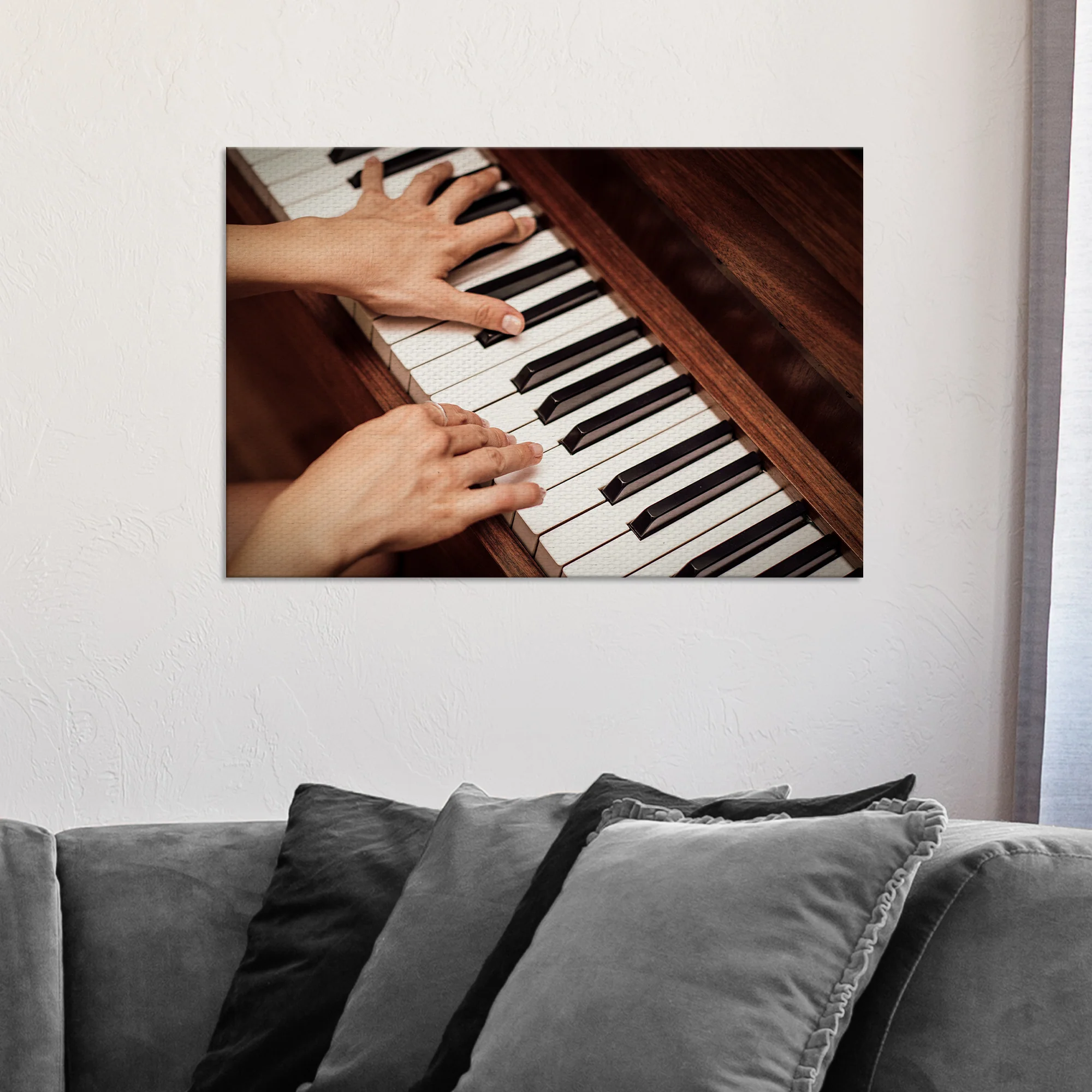 Piano Playing Canvas Wall Art - Image 2