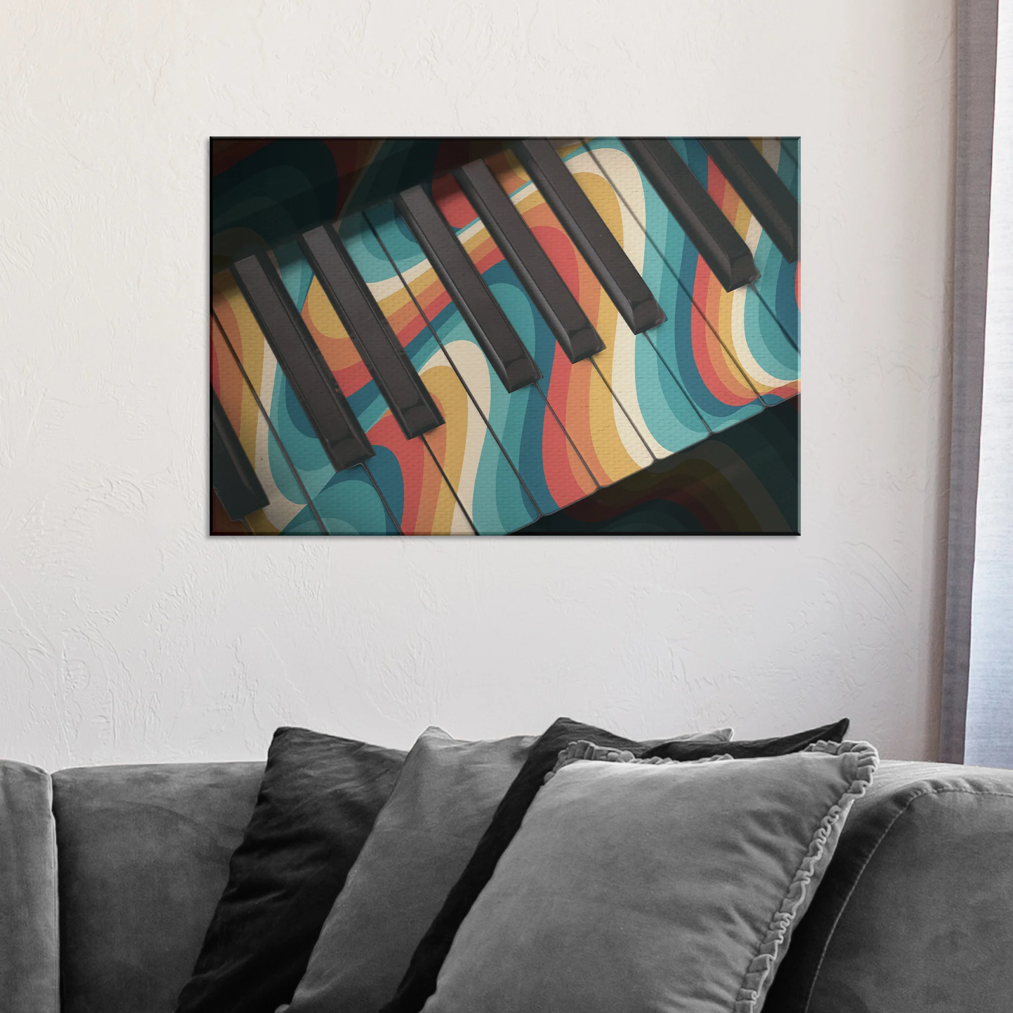 Piano Retro Canvas Wall Art - Image 3