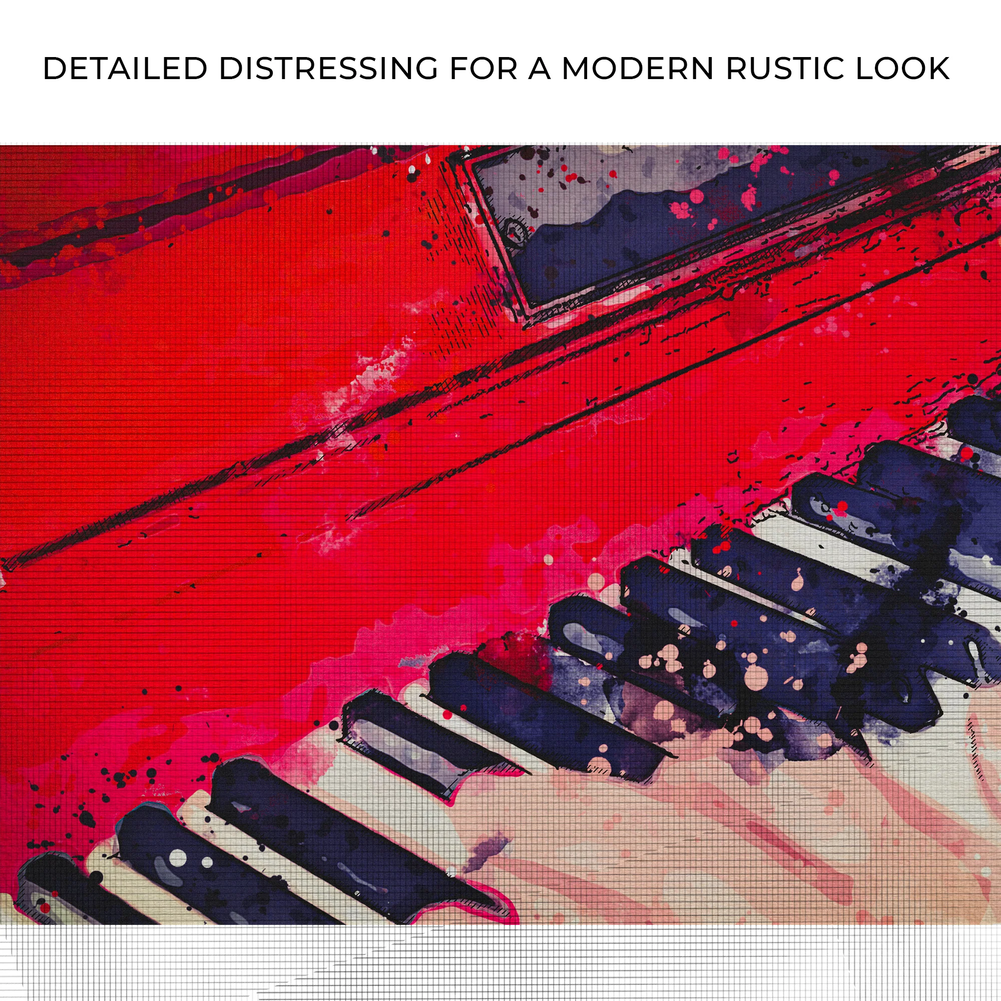 Piano Watercolor Canvas Wall Art - Image 4