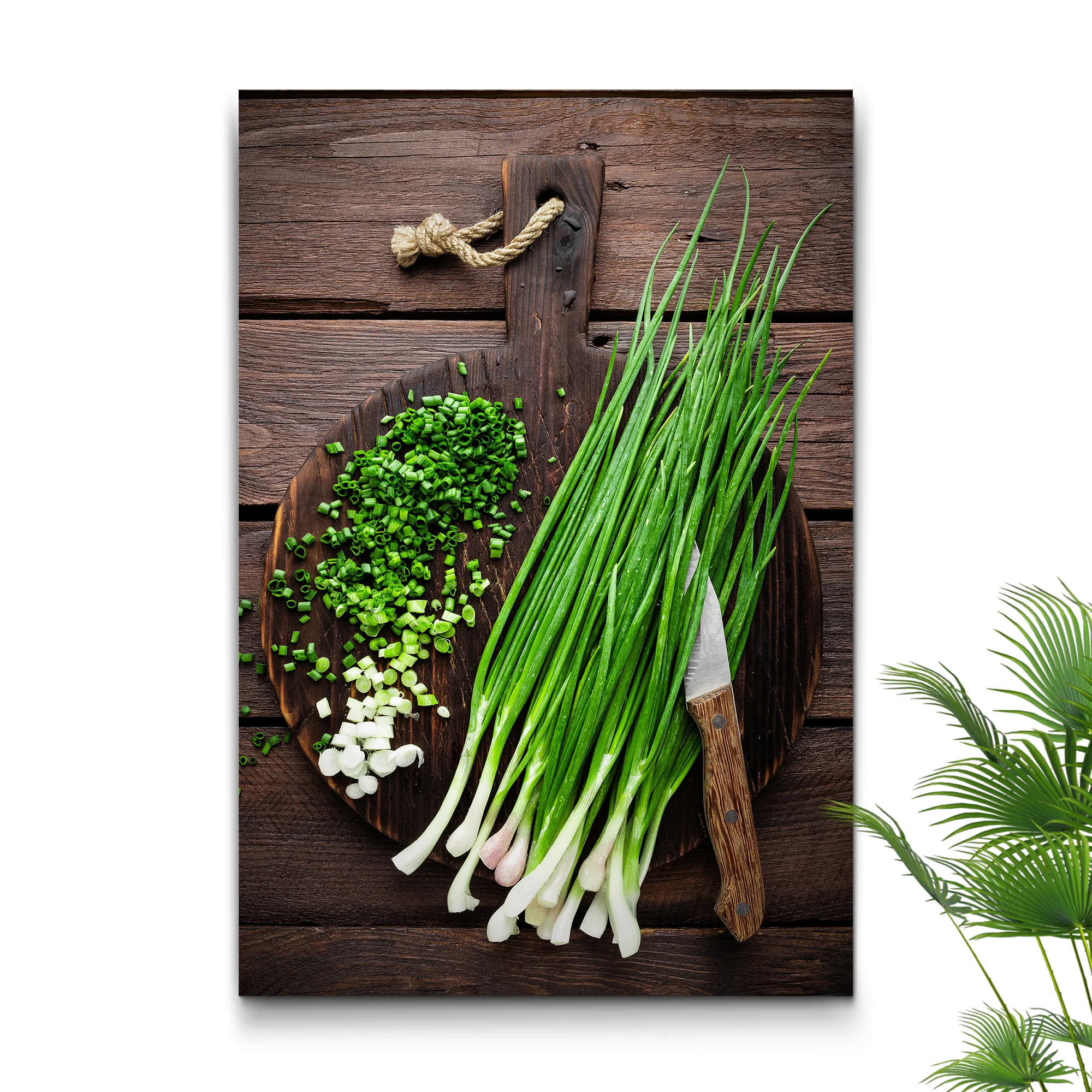 Plant Herb Chopped Chives Canvas Wall Art - Image 2