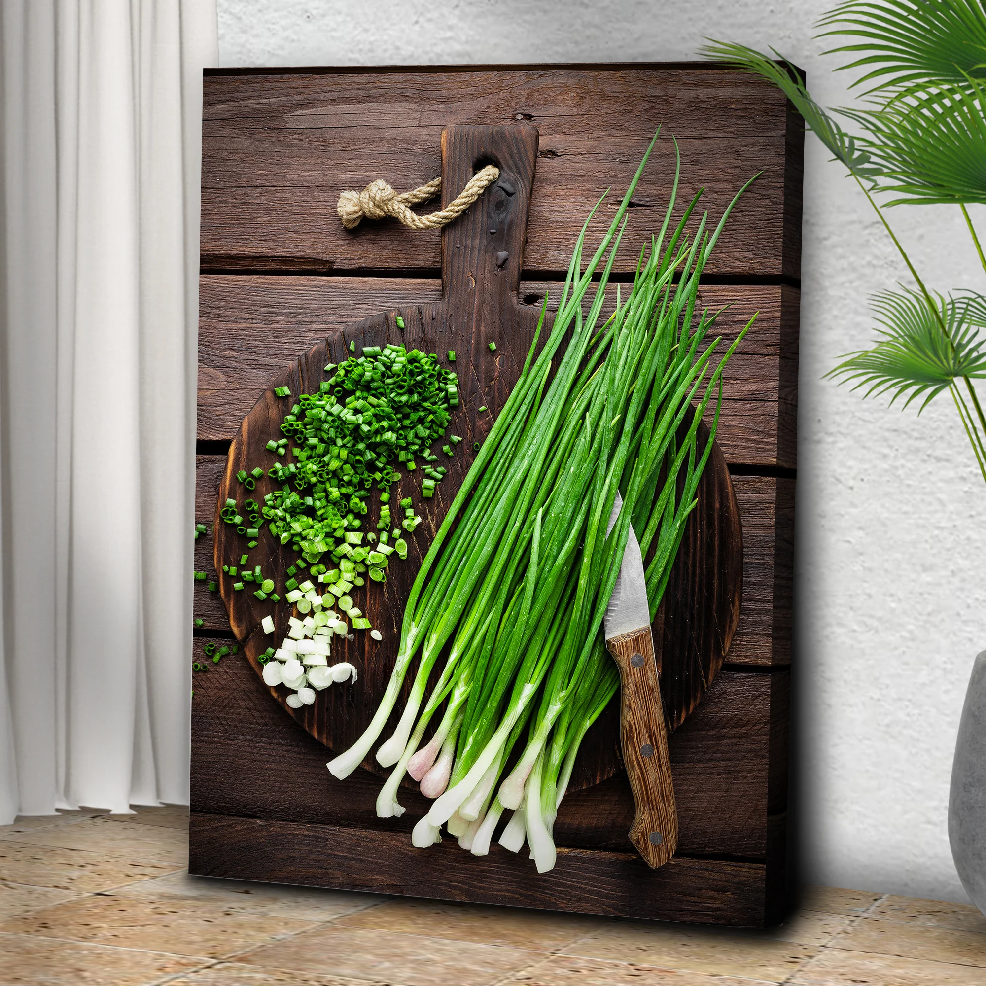 Plant Herb Chopped Chives Canvas Wall Art - Image 3