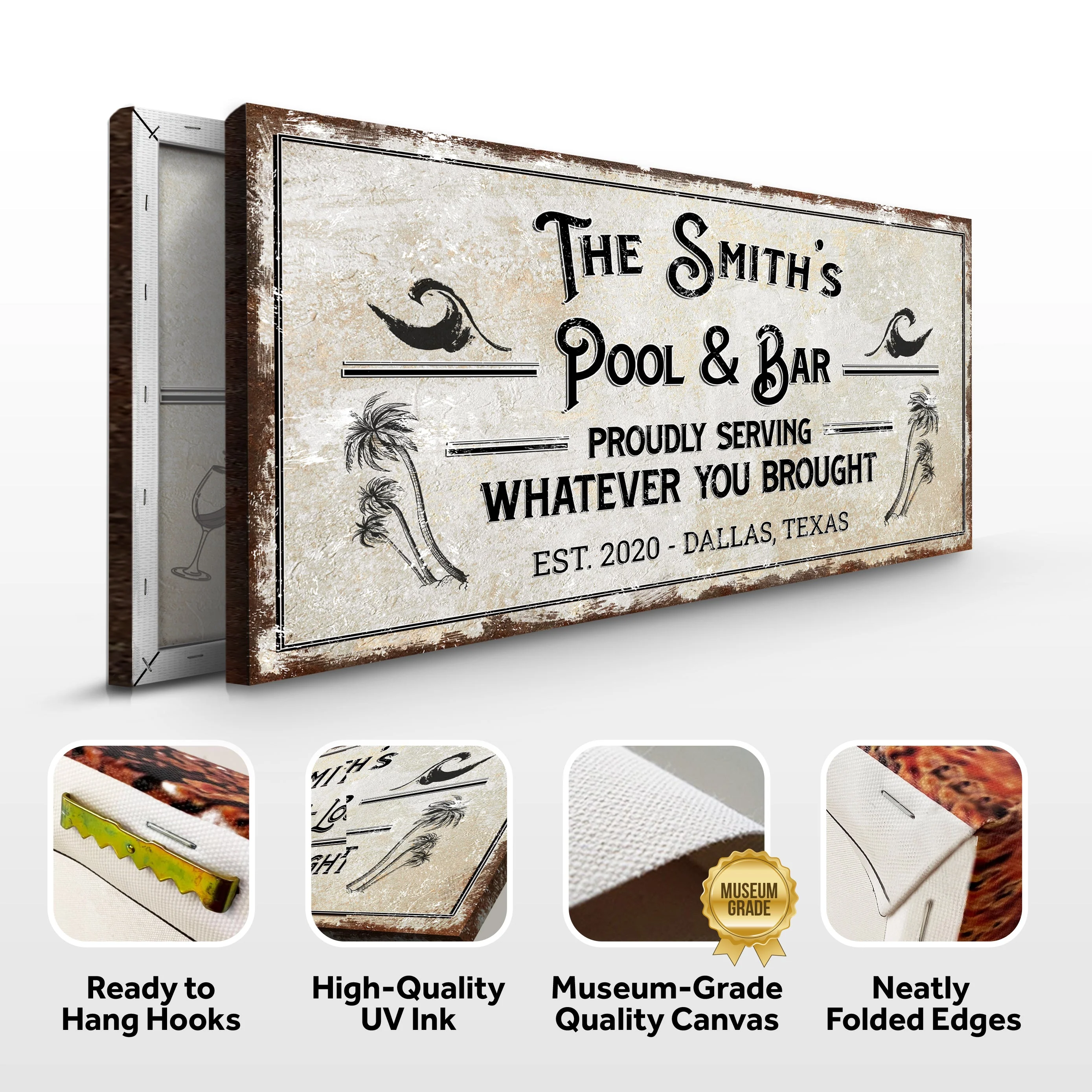 Personalized Rustic Pool Sign - Image 4