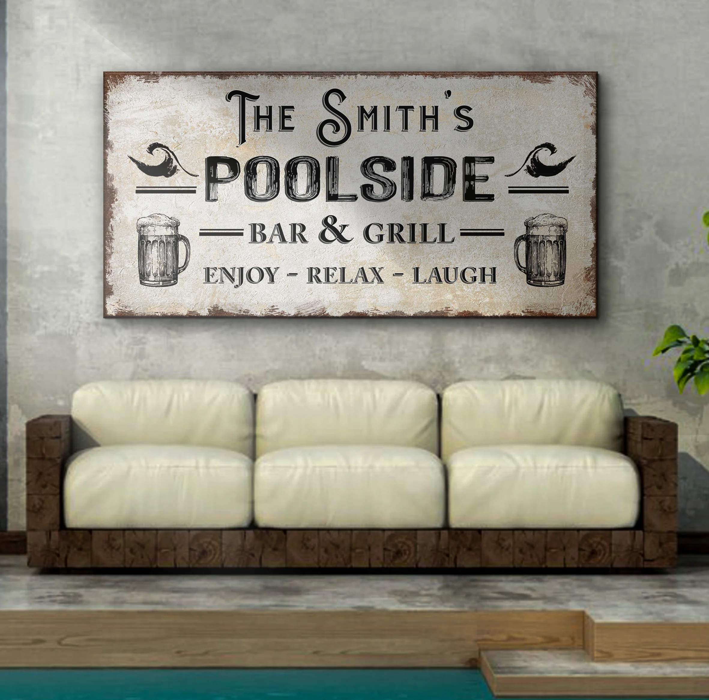 Personalized Poolside Bar And Grill Sign - Image 2