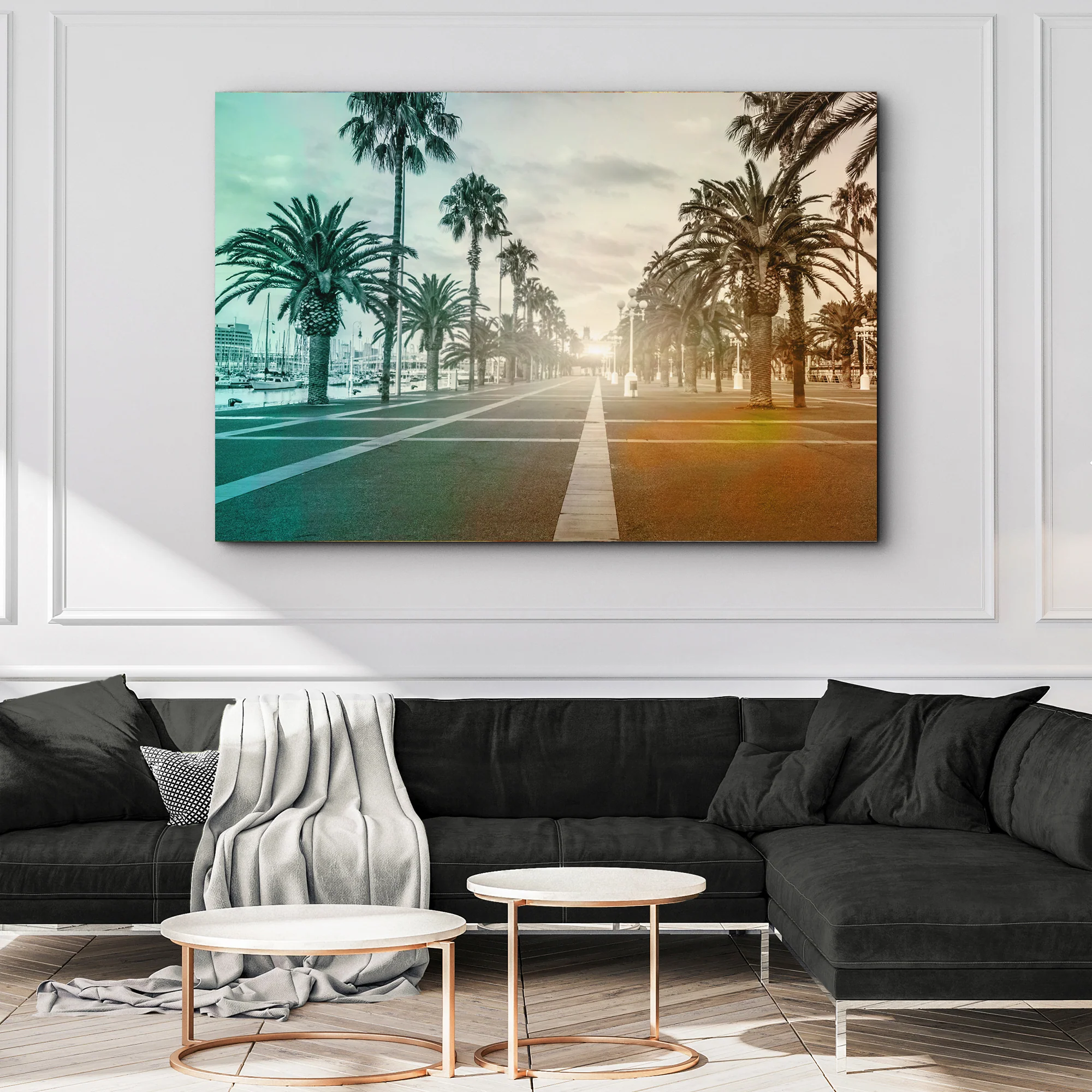 Port Vell Promenade Canvas Wall Art - Image 3
