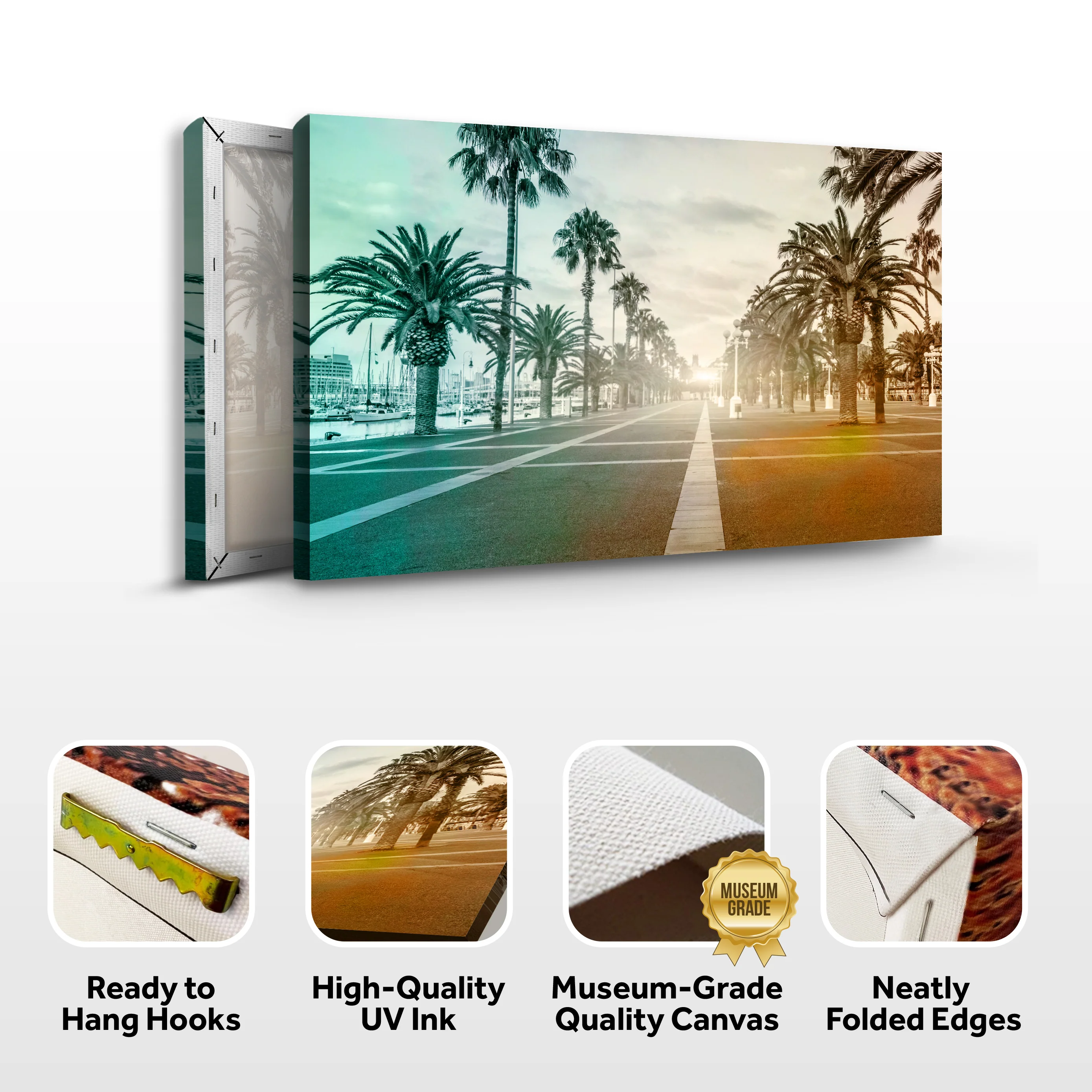 Port Vell Promenade Canvas Wall Art - Image 4