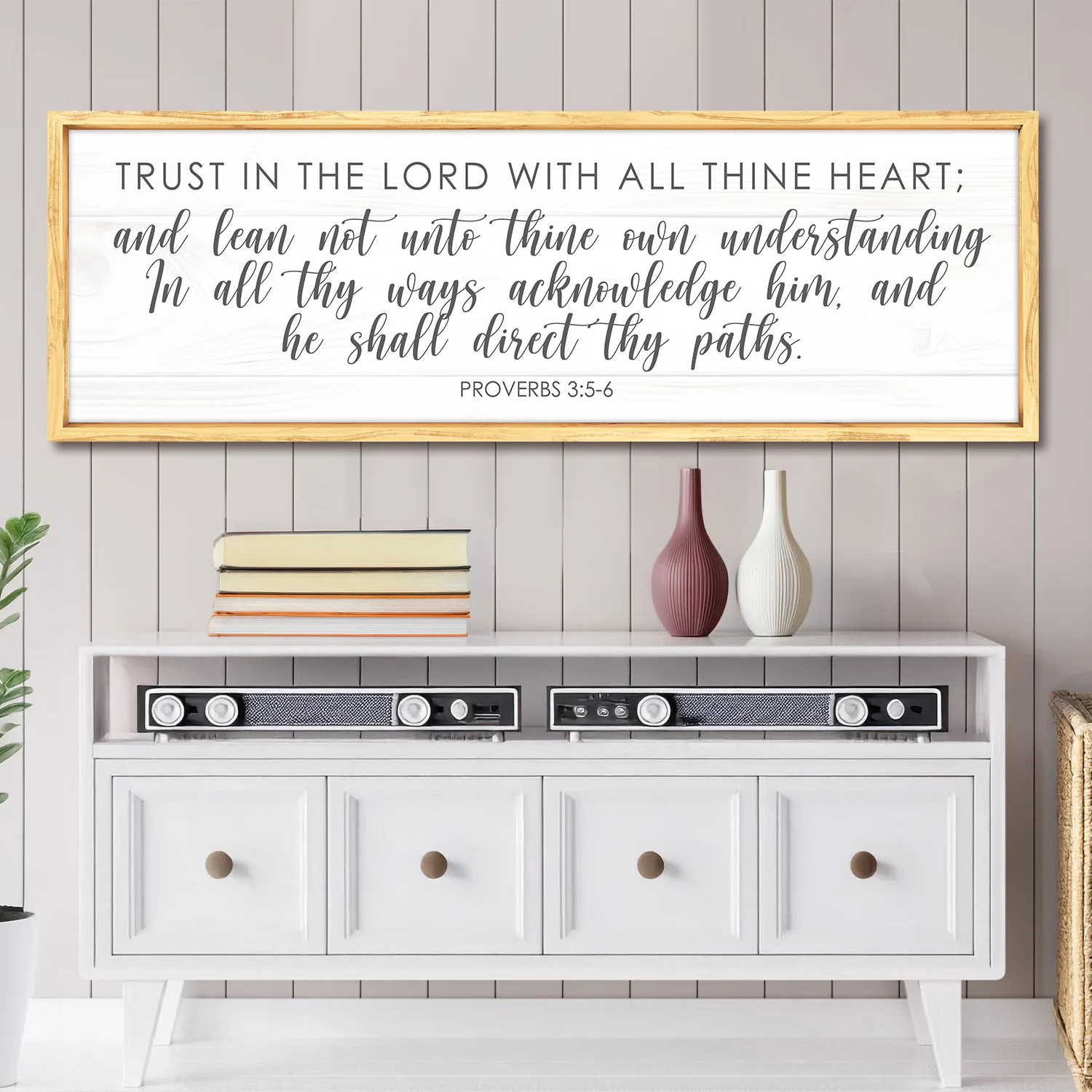 Proverbs 3:5-6 Trust In The Lord With All Your Heart Faith Sign - Image 2
