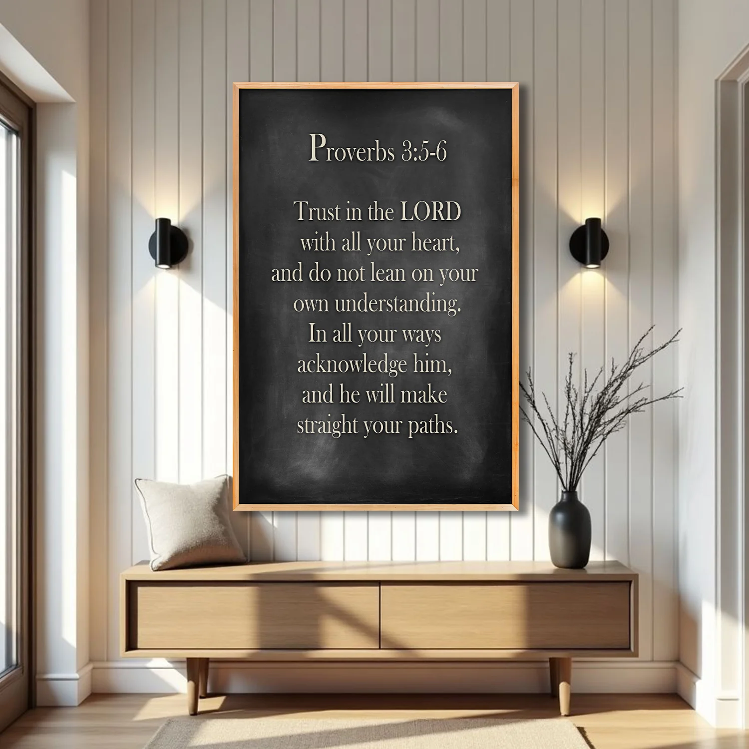 Proverbs 3:5-6 - Trust In The Lord With All Your Heart Faith Sign IV - Image 2