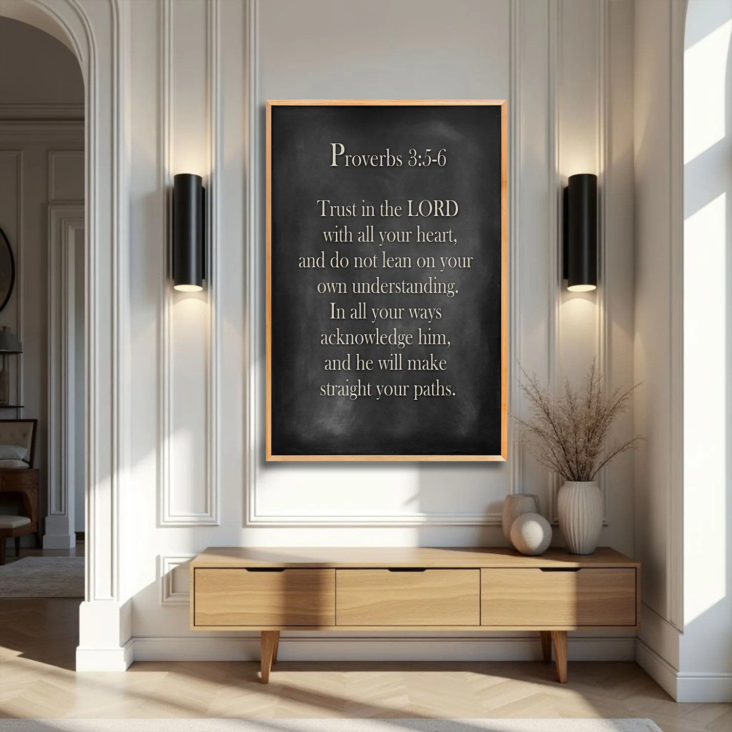 Proverbs 3:5-6 - Trust In The Lord With All Your Heart Faith Sign IV - Image 3