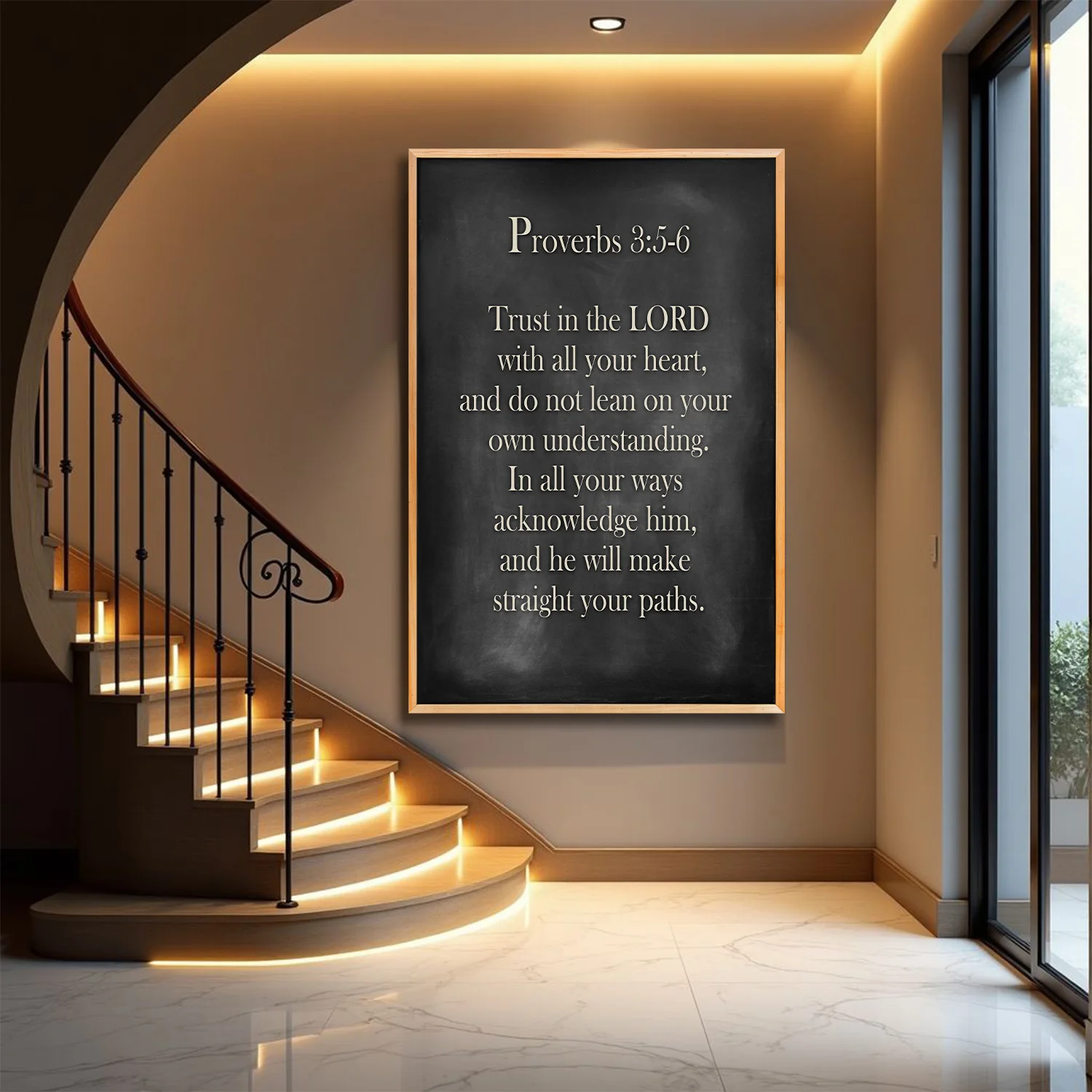 Proverbs 3:5-6 - Trust In The Lord With All Your Heart Faith Sign IV - Image 4